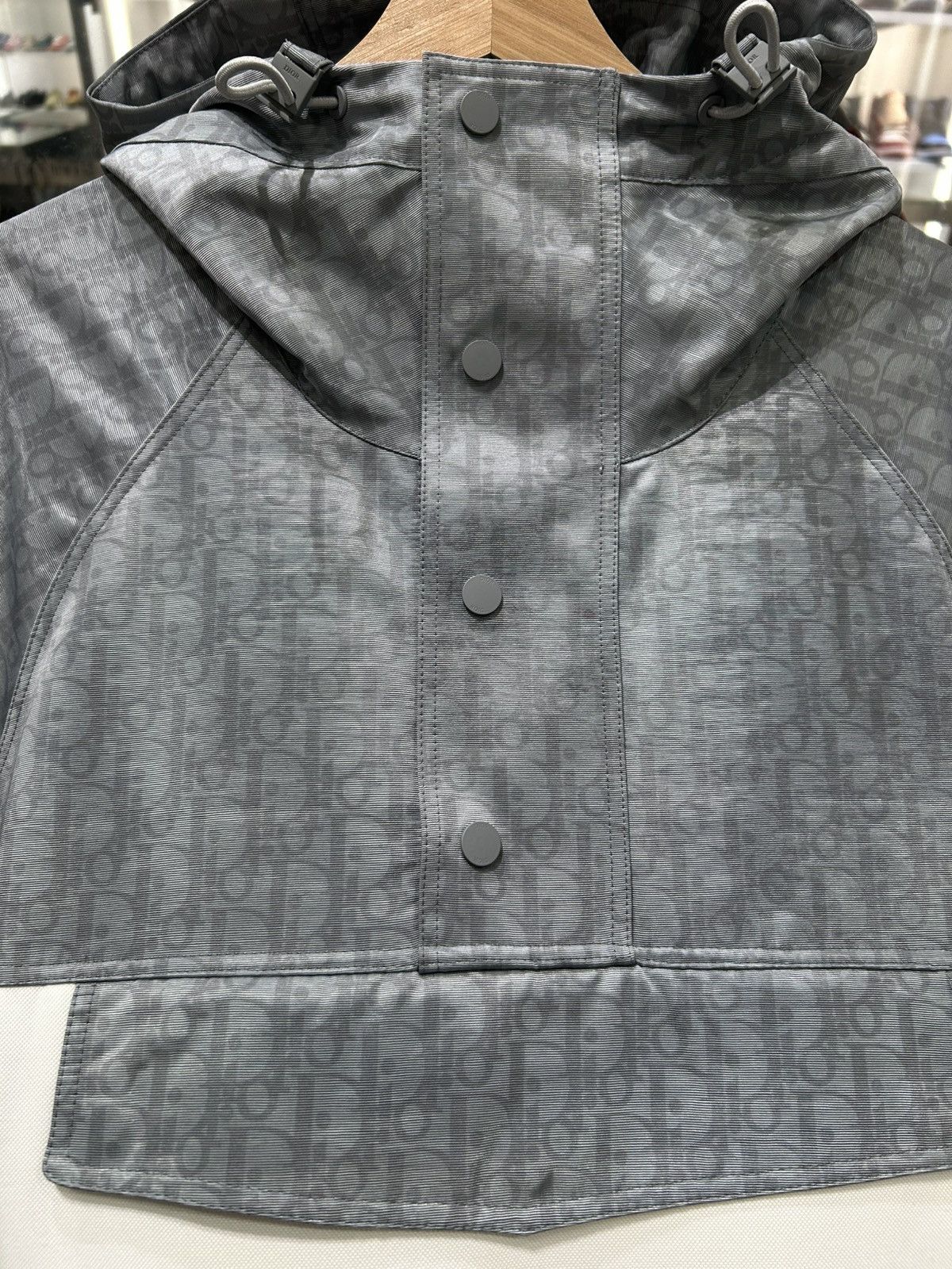 Dior Dior Homme Grey and White Oblique Hooded Anorak Jacket Size US XXL / EU 58 / 5 - 2 Thumbnail