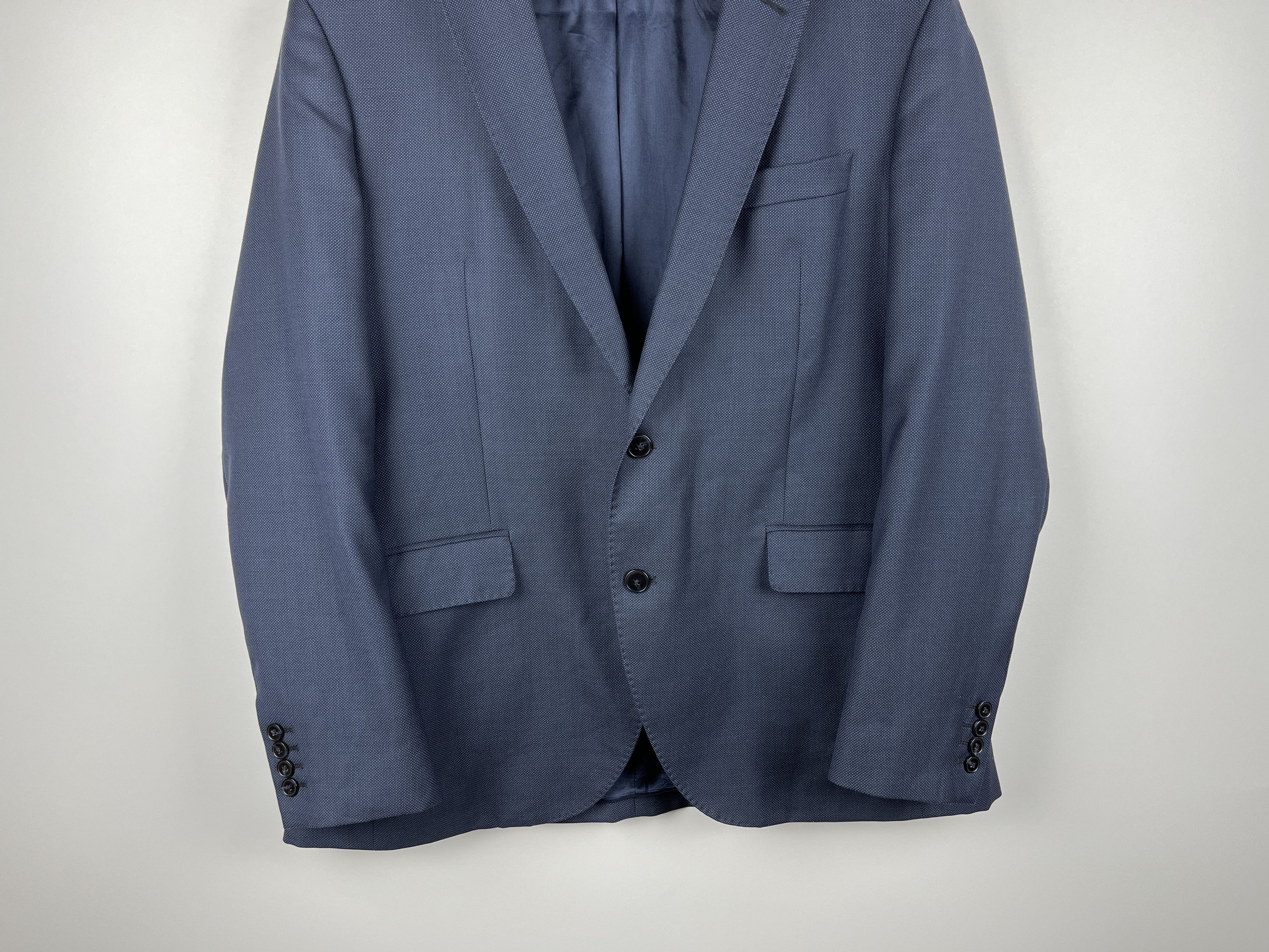 Hackett Hackett London Indigo Birdseye Wool Blazer Jacket Size 46R - 4 Thumbnail