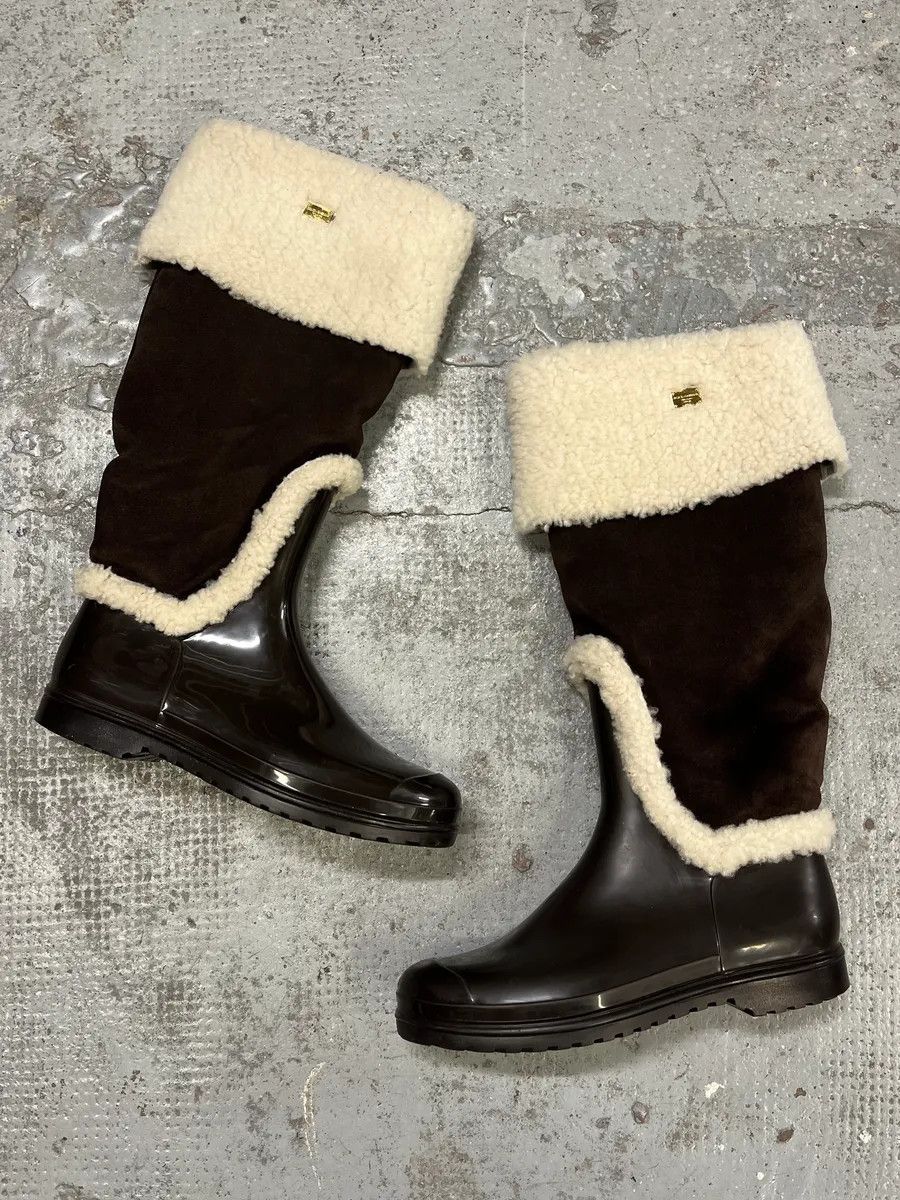 Dolce & Gabbana FW2008 Dolce & Gabbana Black & Brown Shearling Leather Boots Size US 8 / IT 38 - 2 Thumbnail