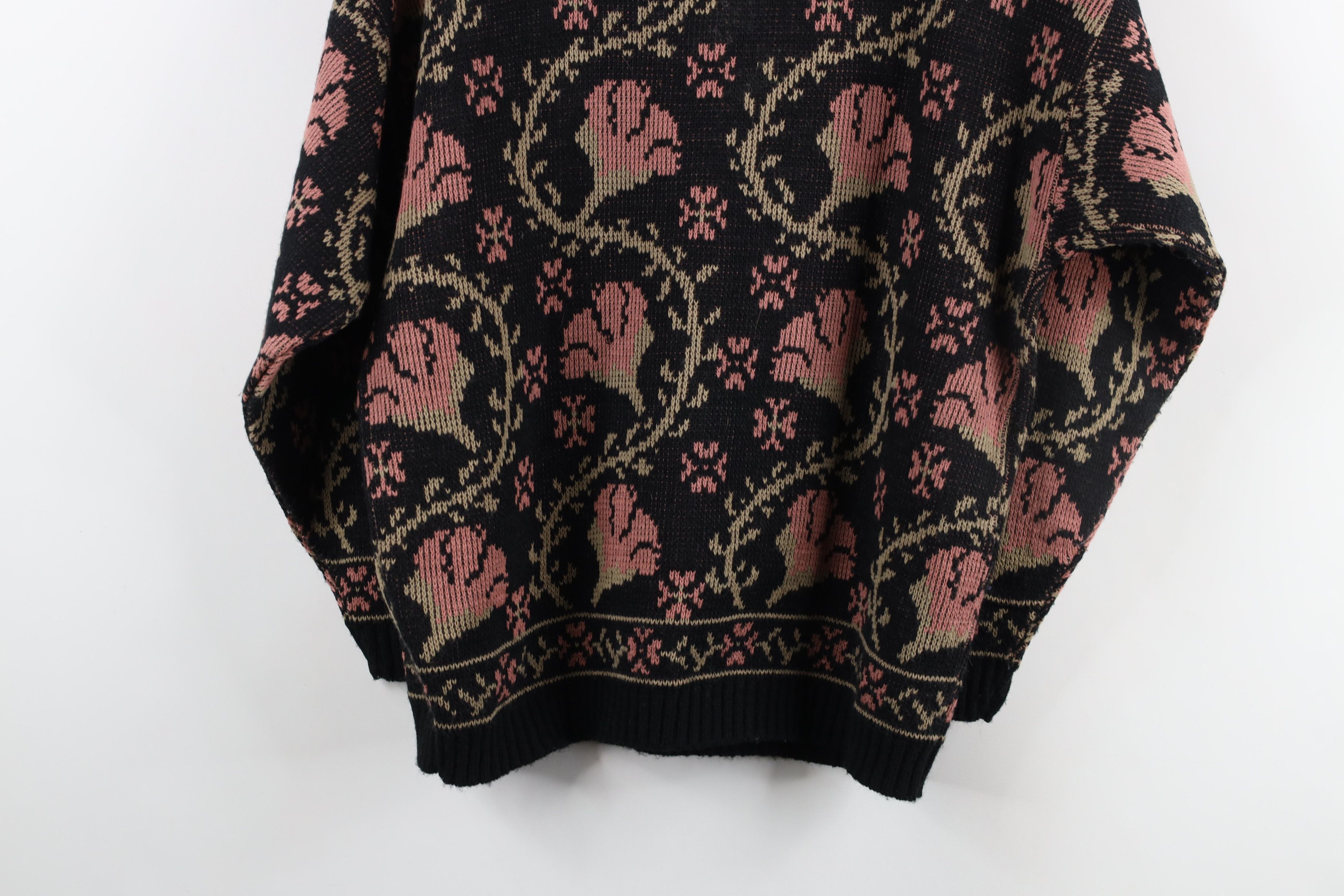 Vintage Vintage 90s Streetwear Flower Tapestry Knit Sweater USA Size M / US 6-8 / IT 42-44 - 11 Thumbnail