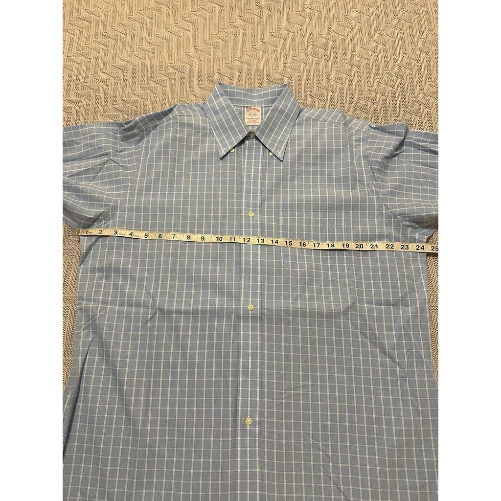 Brooks Brothers Brooks Brothers blue plaid traditional fit button down Size US L / EU 52-54 / 3 - 5 Thumbnail