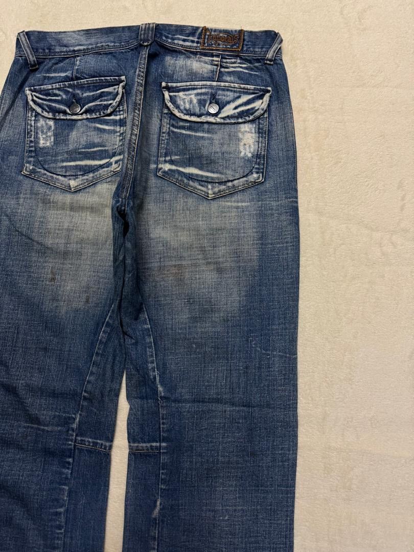 PPFM 💥WIDE💥90's KAPITAL STYLE JAPAN KAPOTAL BUSHPANTS INSANE JEAN Size US 33 - 18 Thumbnail