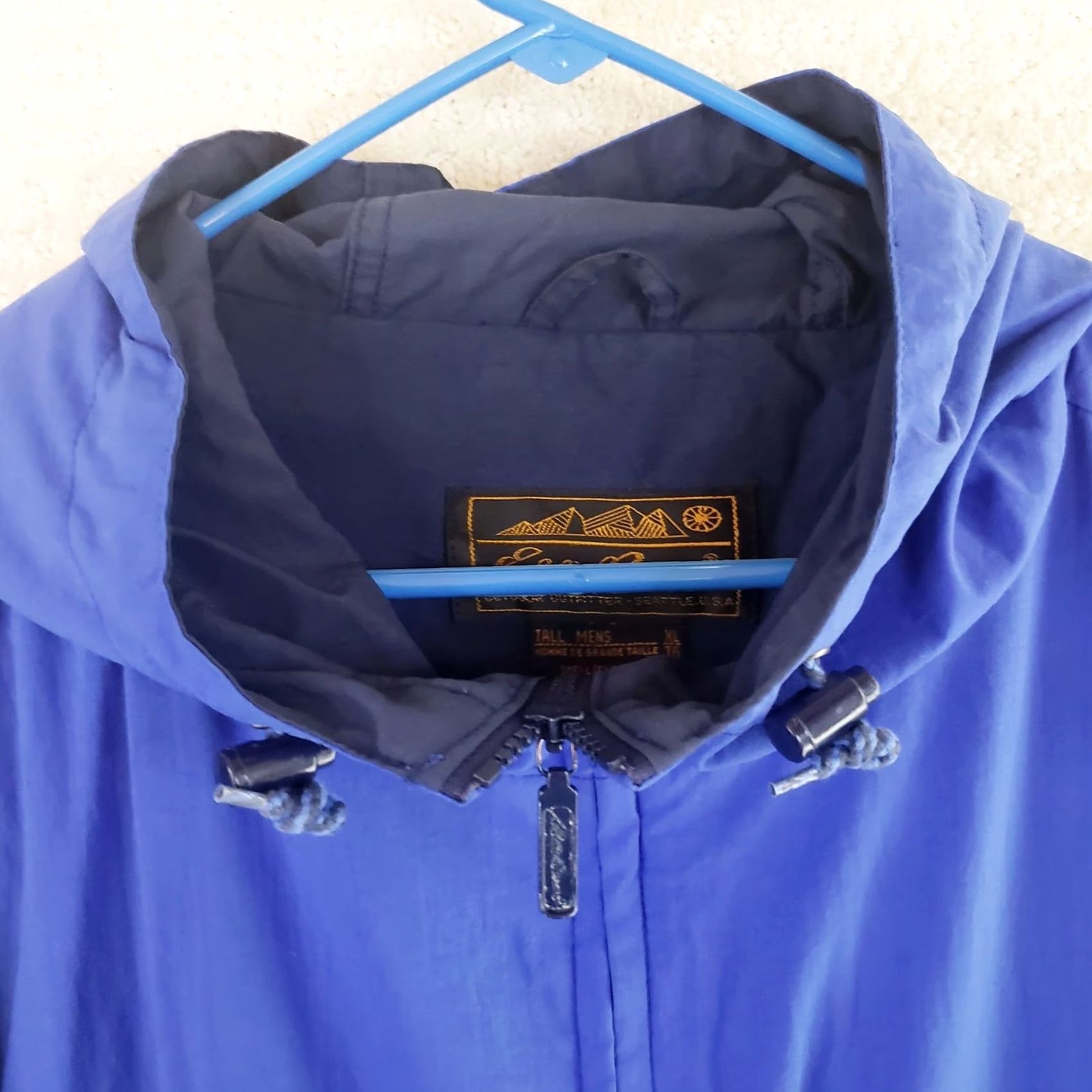 Eddie Bauer VINTAGE Eddie Bauer WeatherEdge Rain Coat Blue Black Mens XL Waterproof Hooded Jacket Size US XL / EU 56 / 4 - 7 Thumbnail