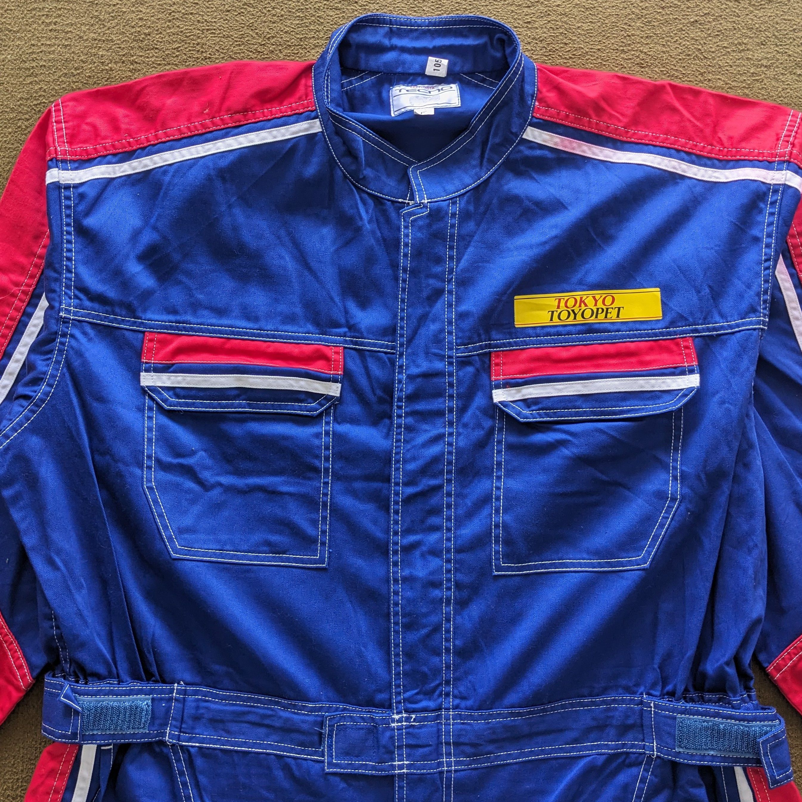 Vintage Vintage TOYOTA Tecno Racing Coverall Workwear Jacket Size US XL / EU 56 / 4 - 4 Thumbnail