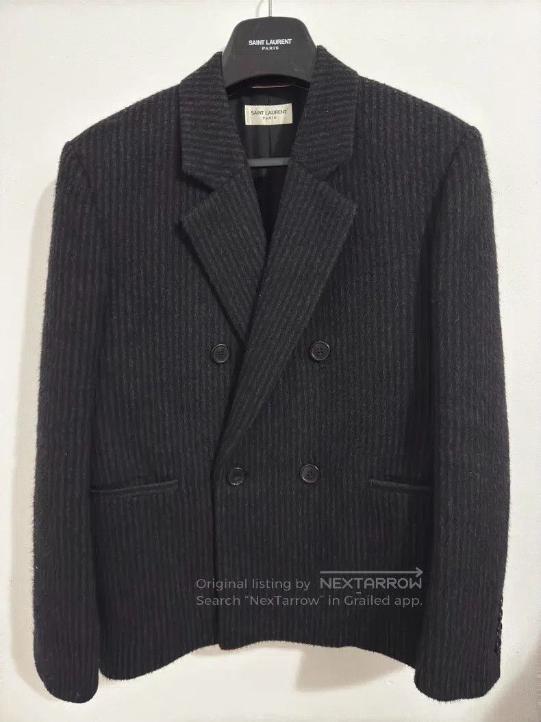 Saint Laurent Paris Saint Laurent Paris Double-Breasted Notched Lapel Striped Size XS / US 0-2 / IT 36-38 - 1 Thumbnail