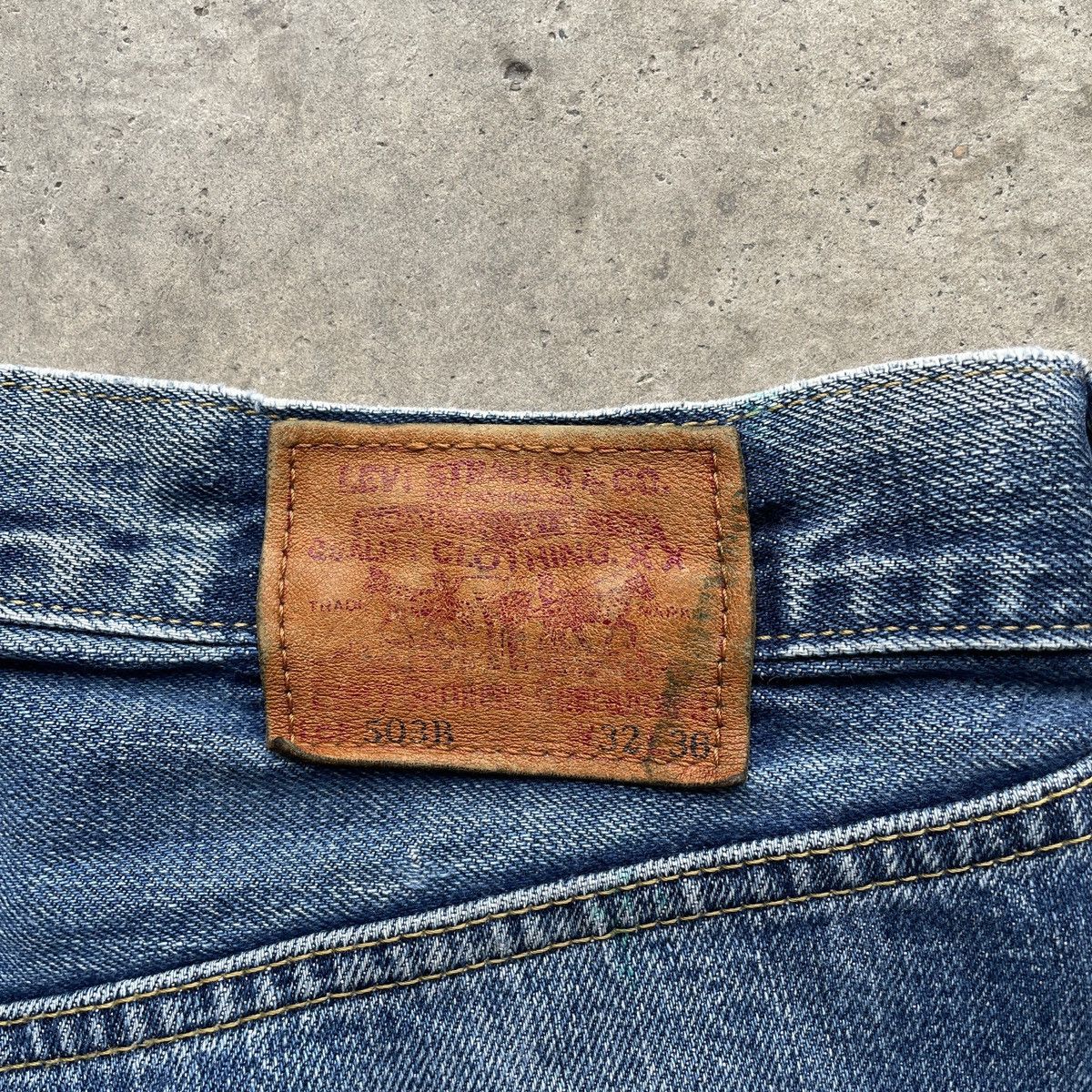 Levi's Vintage Clothing W32💥 Levis 503 Big E Vintage Distressed Jeans Faded Pants Size US 32 / EU 48 - 15 Thumbnail