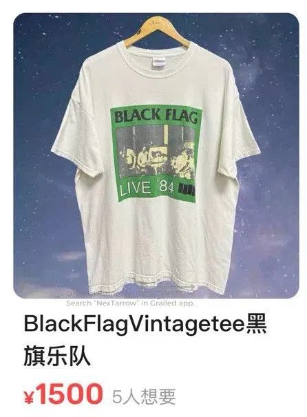 Vintage Black Flag 00s Vintage Tee. Size US L / EU 52-54 / 3 - 4 Thumbnail