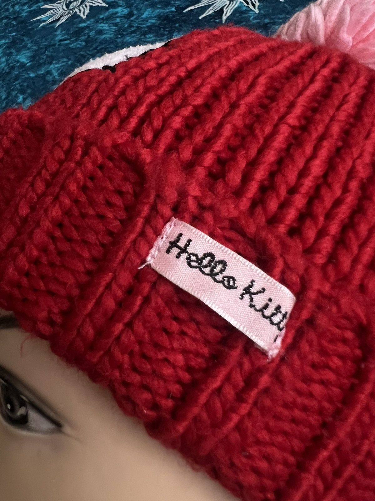 Japanese Brand × Vintage Y2k Hello Kitty Beanie Hat Hello Bunny Big Logo Size ONE SIZE - 15 Thumbnail