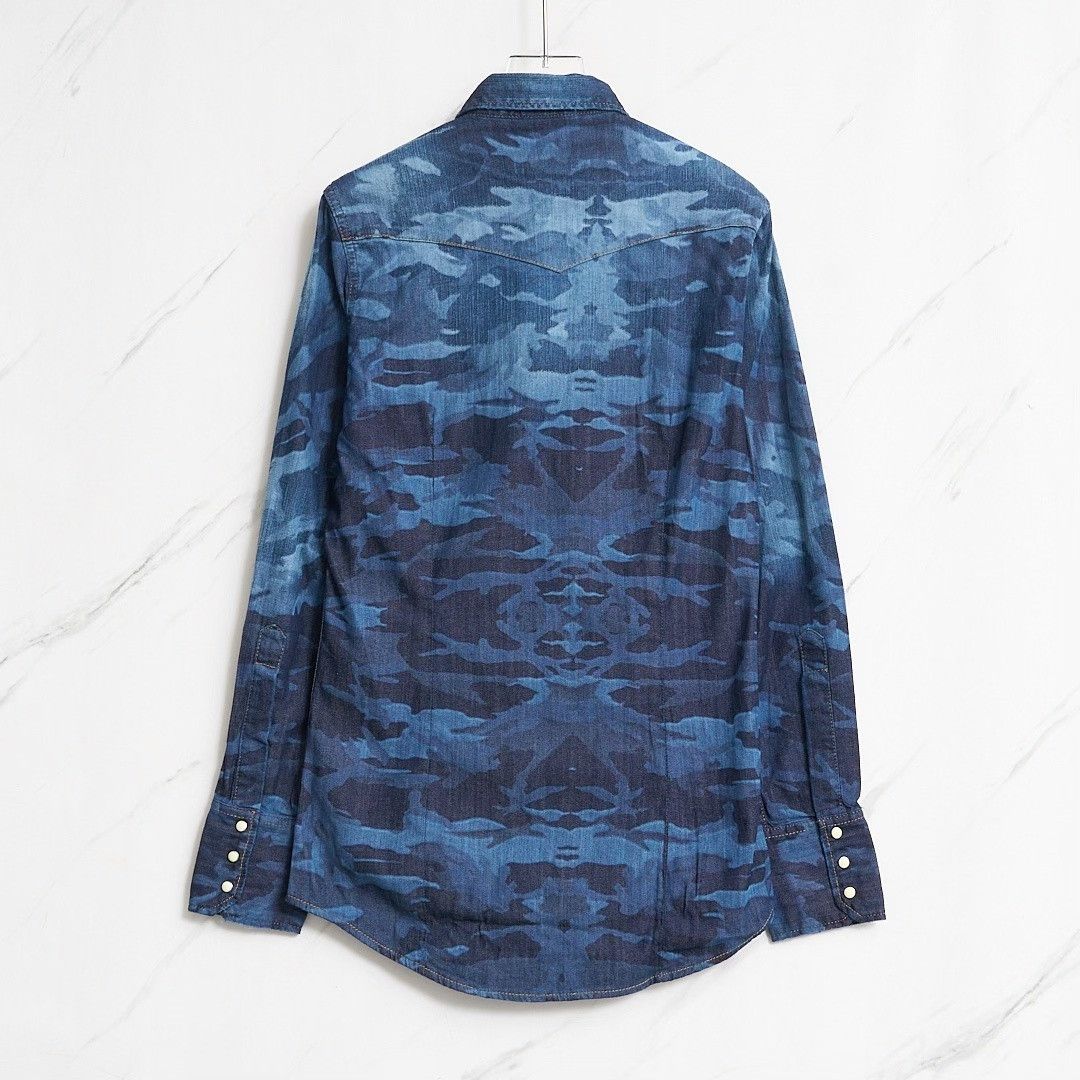 Dsquared2 Dsquared2 Men's Camo Denim Shirt Size US S / EU 44-46 / 1 - 4 Thumbnail
