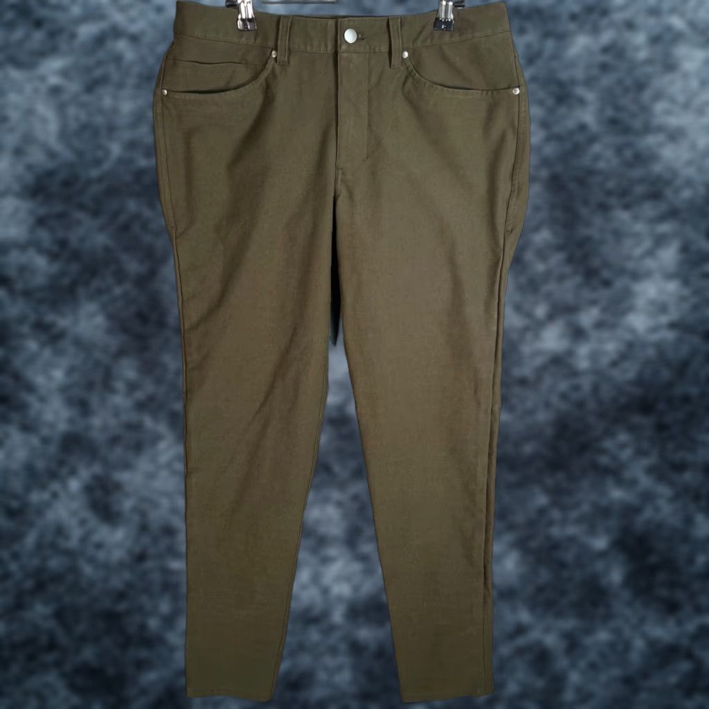 Lululemon Lululemon Pants Skinny Chino 31 Olive Green Stretch - Womens Regular 31 in Inseam 32 in Logo Casual Size 24" / US 00 / IT 34 - 1 Thumbnail