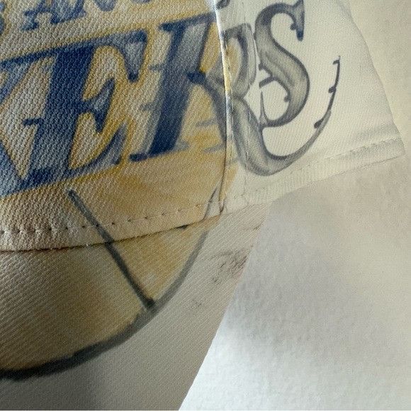 Adidas NEW L.A. LAKERS NBA ADIDAS FITMAX 70 L/XL WHITE HAT Size ONE SIZE - 4 Thumbnail
