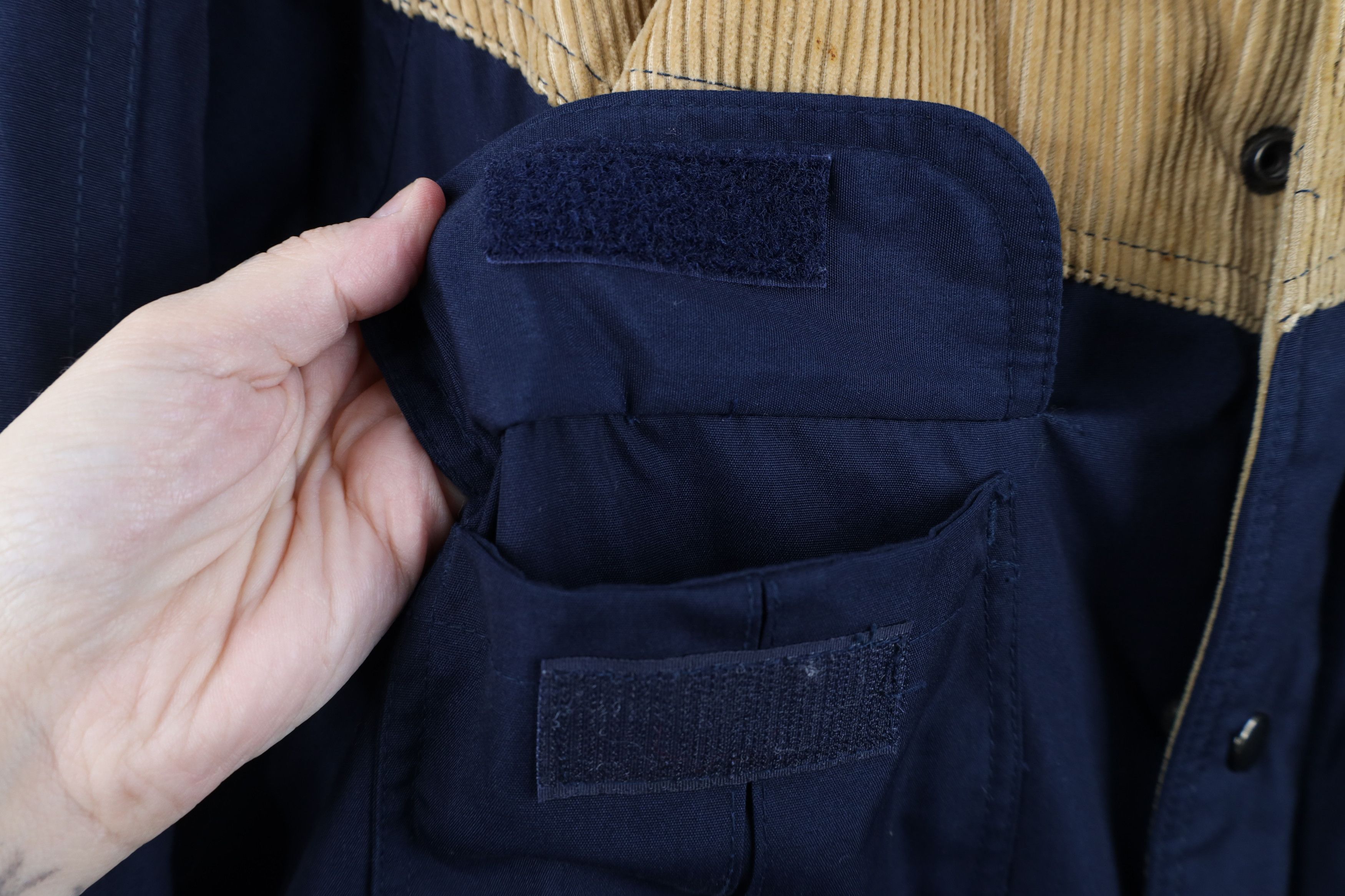 Vintage Vintage 90s Streetwear Corduroy Puffer Parka Jacket Blue Size US L / EU 52-54 / 3 - 7 Thumbnail