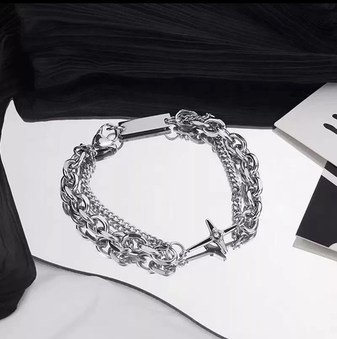 Jewelry Silver adjustable star bracelet Size ONE SIZE - 2 Thumbnail