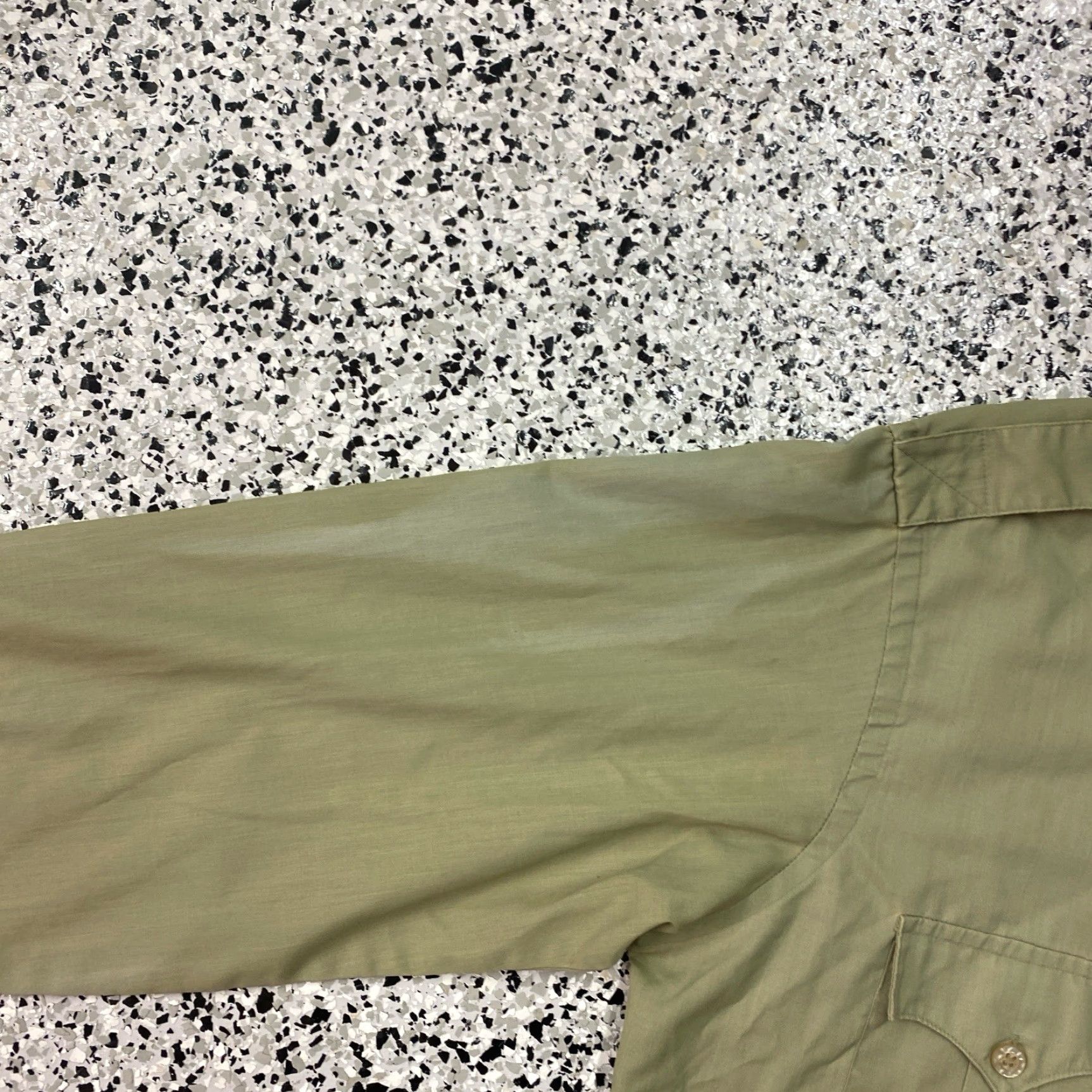 Sears VINTAGE Sears FieldMaster Green Shirt Mens L Perma-Press 80s Workwear Button-Up Long Sleeve Cotton Blend Size US L / EU 52-54 / 3 - 2 Thumbnail