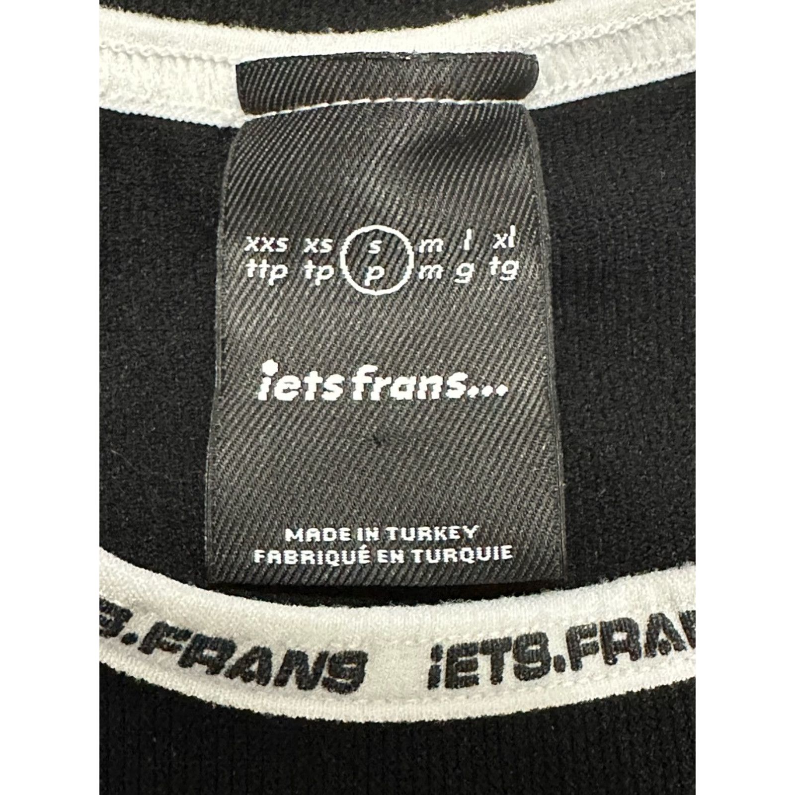Other Iets Frans Bodycon Dress Logo Tape Accents Mini Black S NWOT Size S / US 4 / IT 40 - 9 Thumbnail