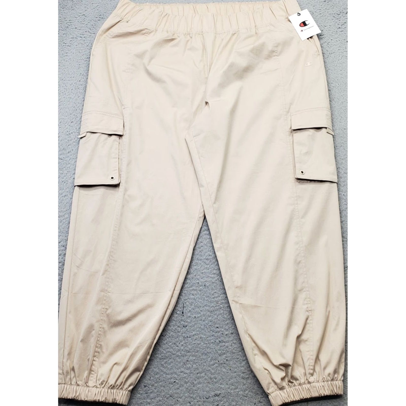 Champion Champion Jogger Pants Womens 2XL Tan Performance Cargo Pockets Elastic Waist Size: Womens 2XL Tan Jogger Pants Size 40" / US 18 - 2 Thumbnail
