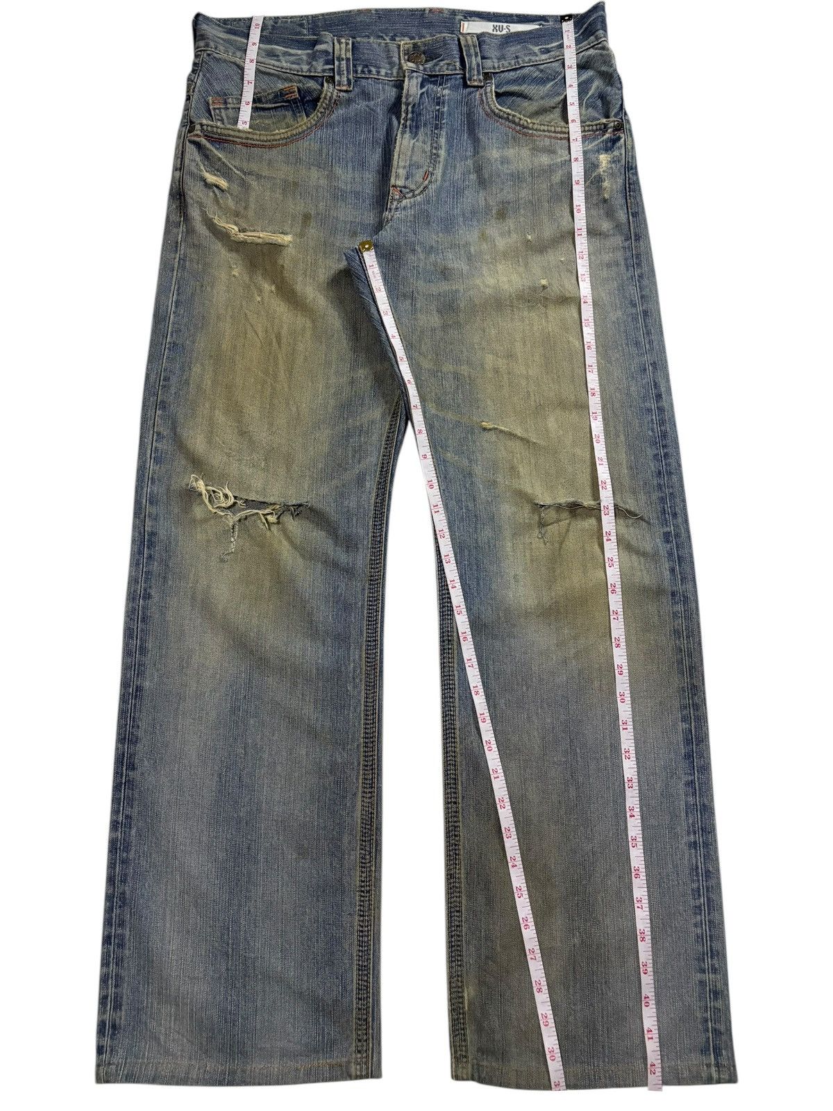 Edwin × Japanese Brand Exclusive Vintage Edwin XVS Mud Wash Distressed Baggy Jeans Size US 36 / EU 52 - 13 Thumbnail
