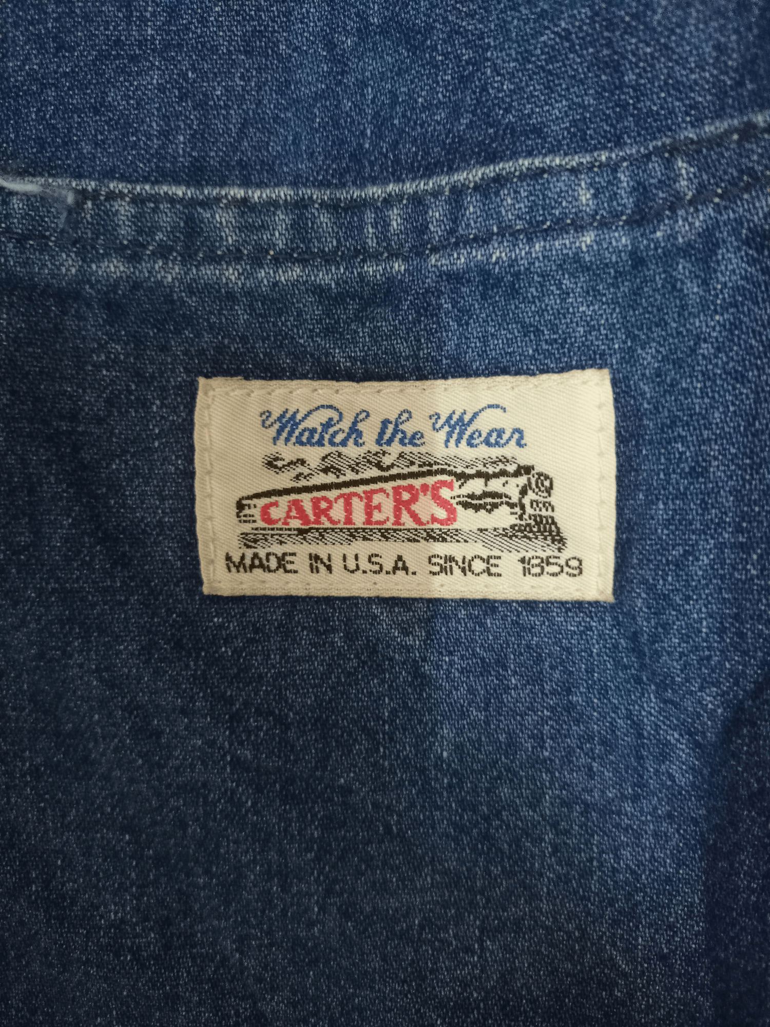 Designer Vintage 80s Carter's Blue Jeans Distressed Denim Jacket Size US L / EU 52-54 / 3 - 7 Thumbnail