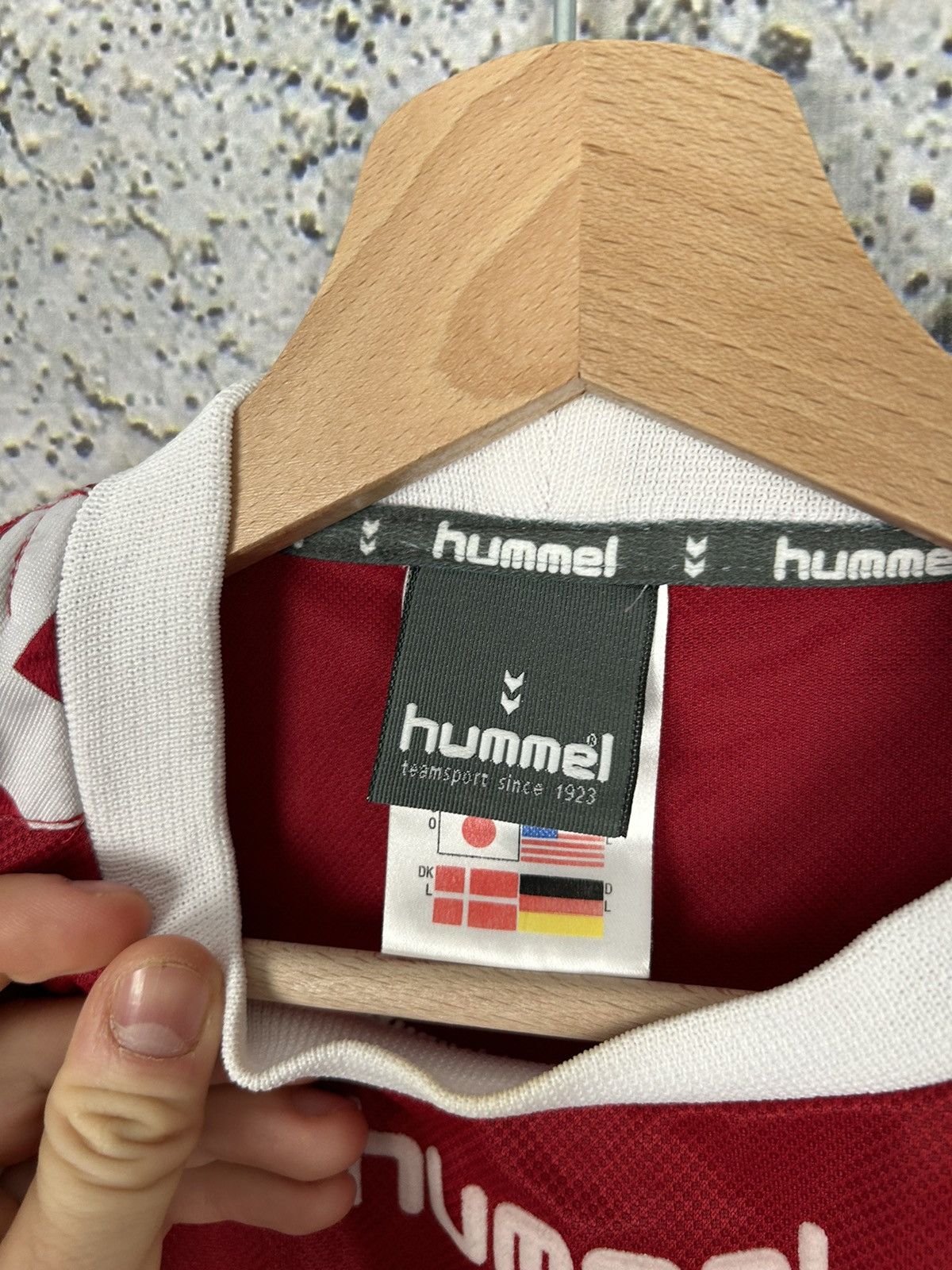 Hummel Vintage Denmark 2002 Soccer Jersey Football Hummel Rare Size US L / EU 52-54 / 3 - 5 Thumbnail