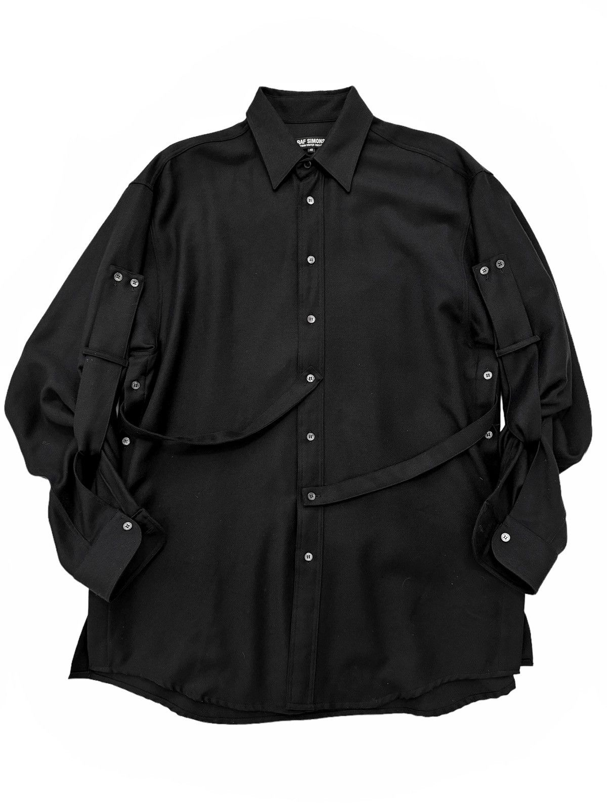 Raf Simons AW03 “Closer” Wool Bondage Strap Shirt Size US M / EU 48-50 / 2 - 1 Thumbnail