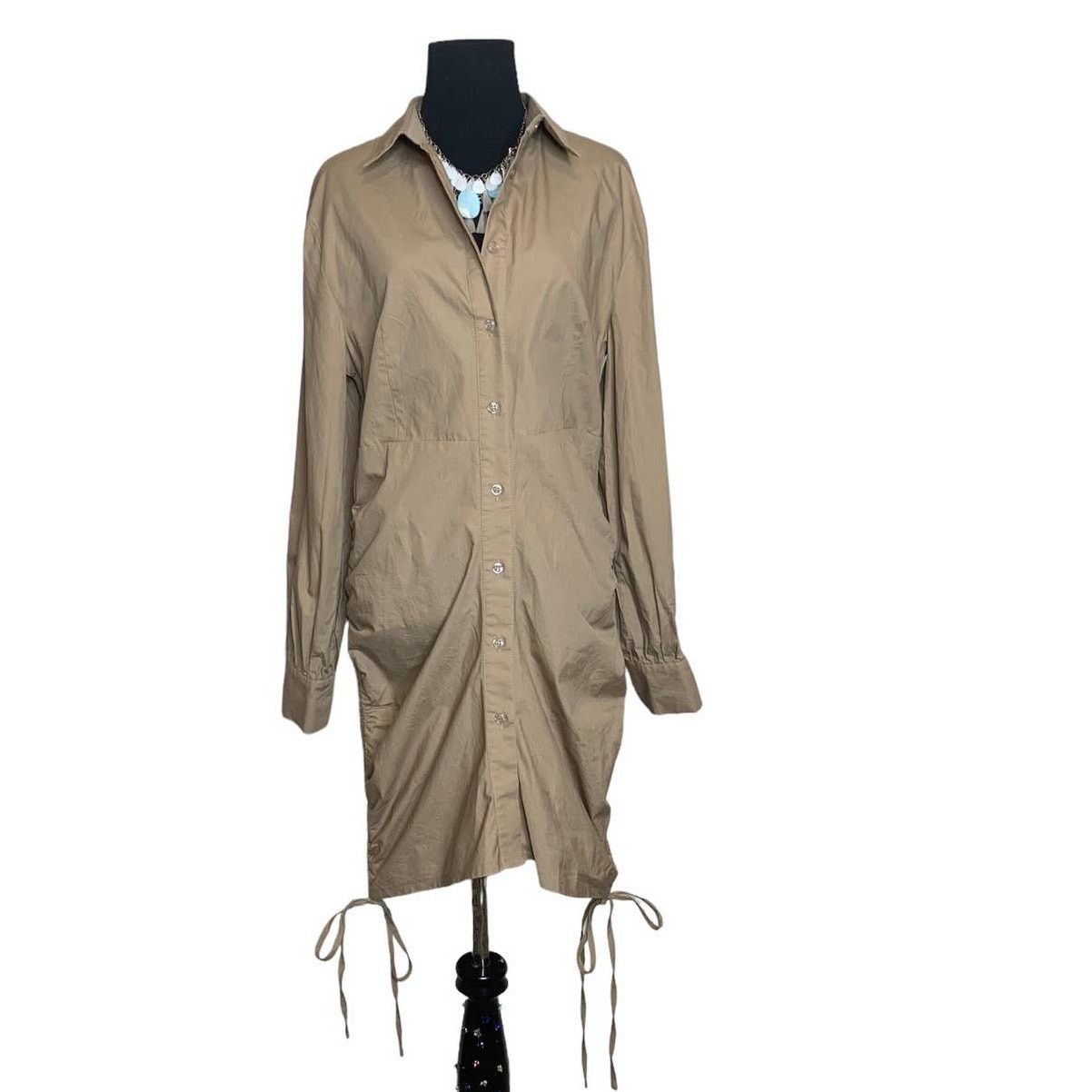 Shein Shein beige buttoned long sleeves shirt dress size 8-10 Size M / US 6-8 / IT 42-44 - 1 Thumbnail