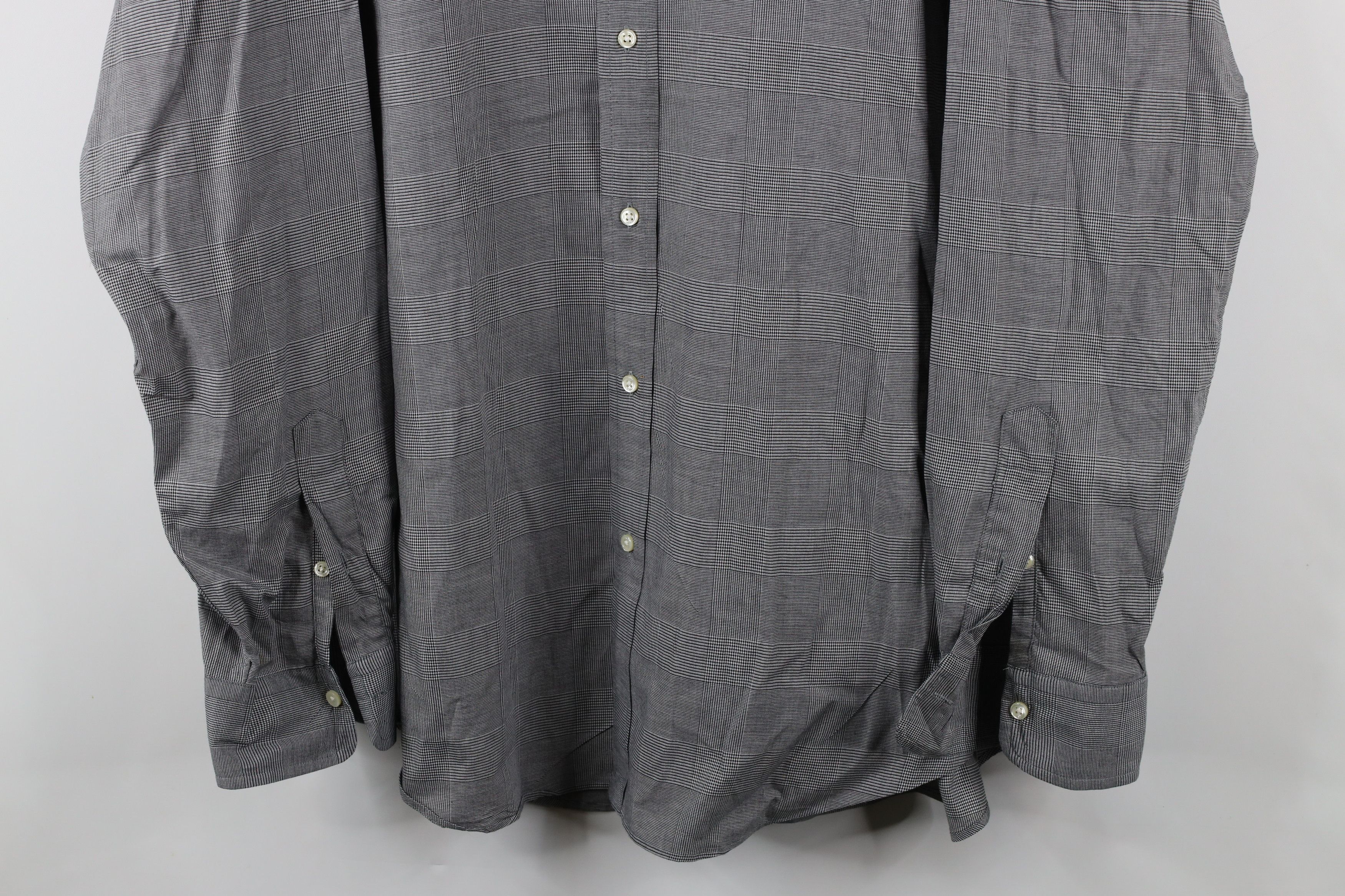 Ralph Lauren × Vintage Vintage 90s Ralph Lauren Houndstooth Plaid Button Shirt Size US XXL / EU 58 / 5 - 3 Thumbnail