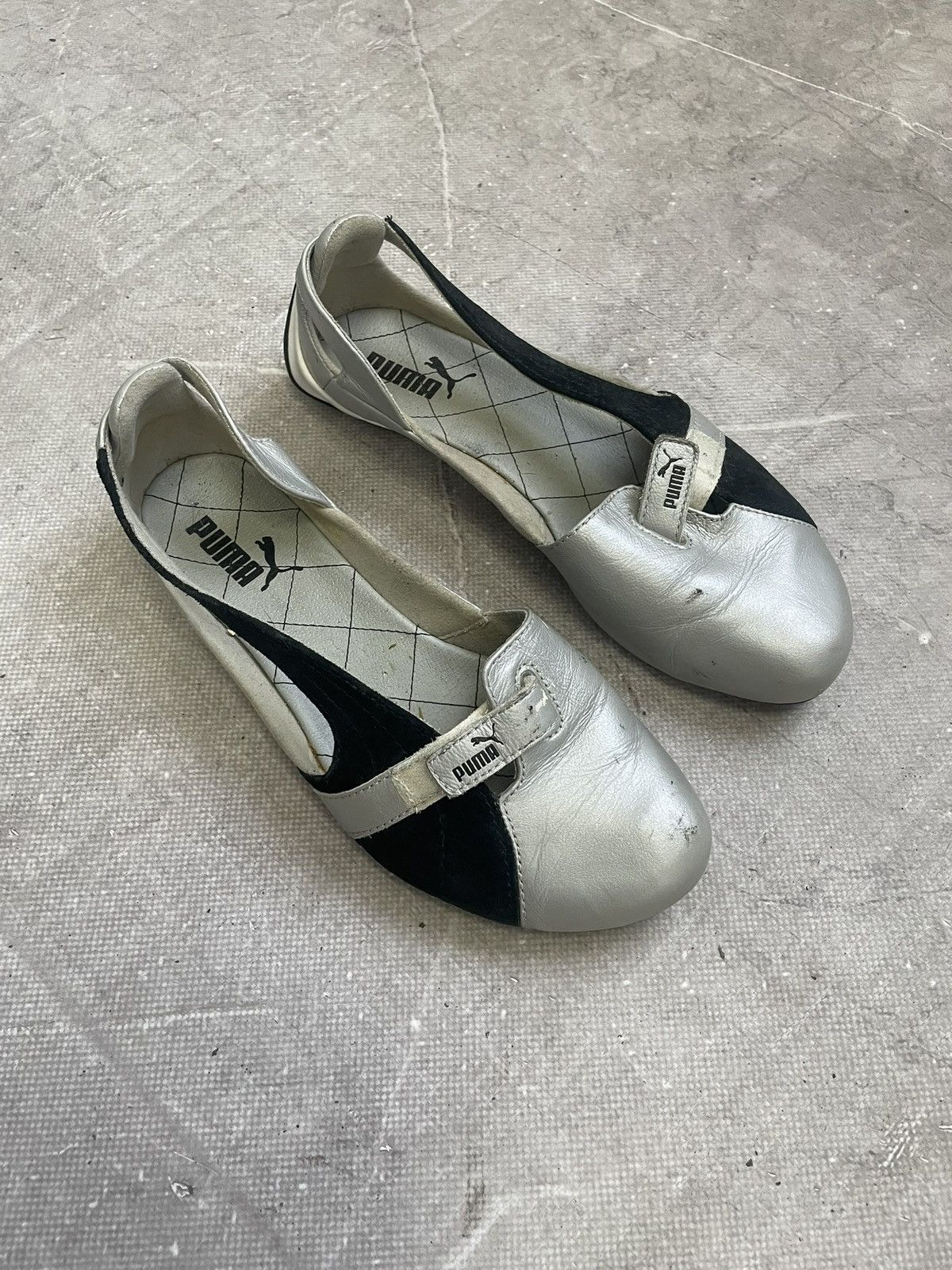 Puma Puma ballet style slip on flats y2k tech minimal silver Size US 7 / IT 37 - 7 Thumbnail