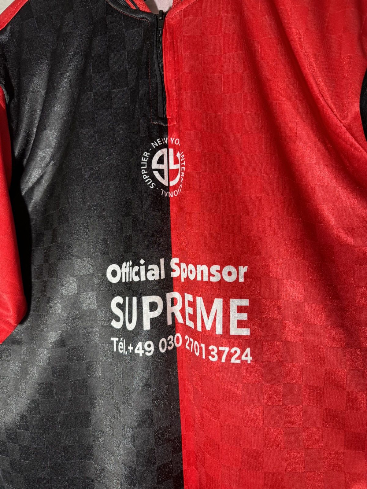 Supreme Supreme Soccer Jersey Split Football Black Red Oversized Size US XL / EU 56 / 4 - 5 Thumbnail