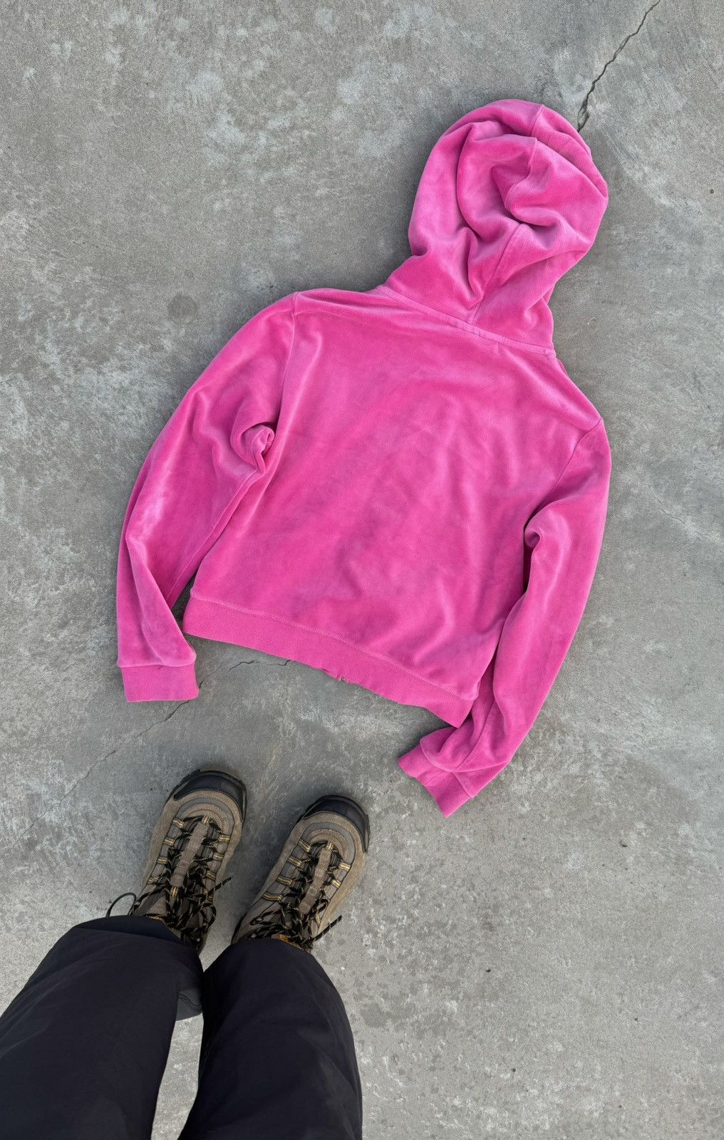 Juicy Couture Vintage 90s Juicy Couture Velour Glamour Zip Hype Hoodie Size M / US 6-8 / IT 42-44 - 2 Thumbnail