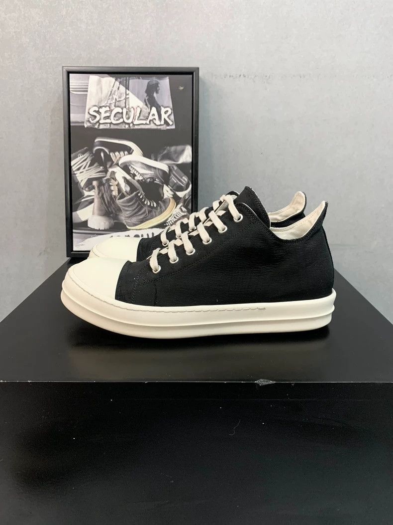 Rick Owens Rick Owens Black and White Low Top Sneakers-2508 Size US 10 / EU 43 - 4 Thumbnail