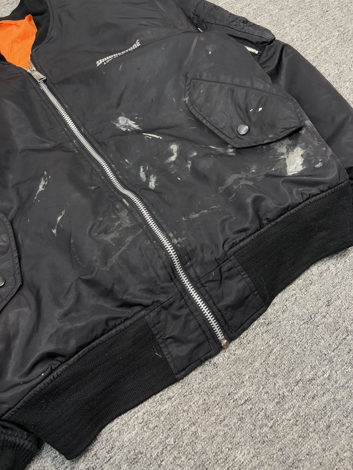 Japanese Brand Vintage Intermediate Ma-1 Flight Bomber Jacket Bridgestone Size US XL / EU 56 / 4 - 6 Thumbnail