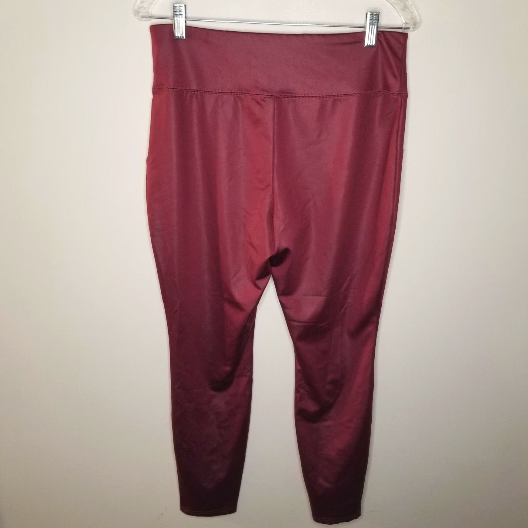 Vintage Wild Fable Metallic Red Leggings Womens Large Size 36" / US 14 / IT 50 - 4 Thumbnail