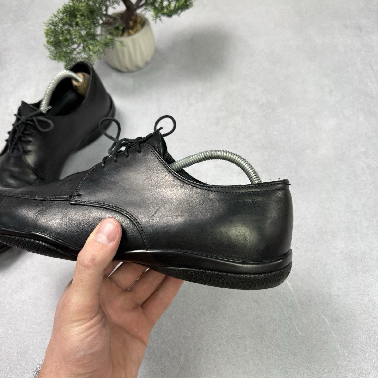Prada Prada 1217 Black Leather Men's Shoes Casual Size 8 US 9 Size US 9 / EU 42 - 21 Thumbnail