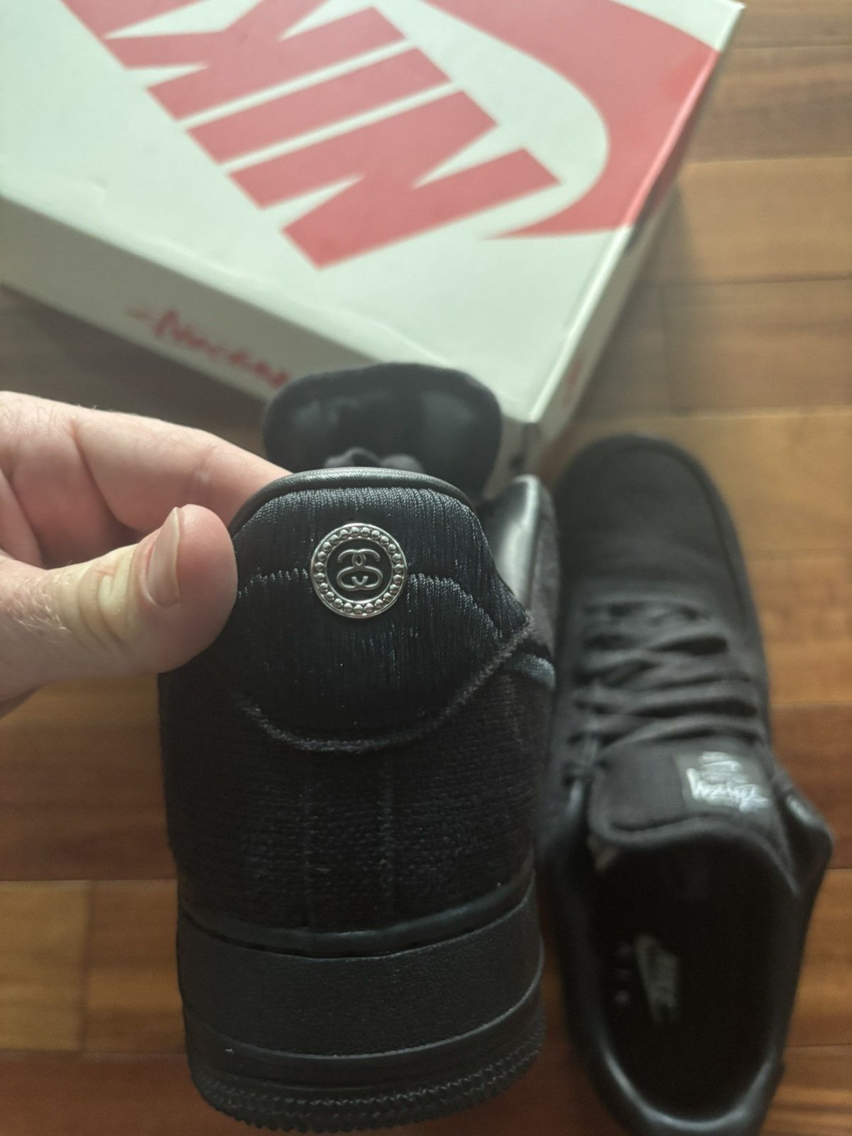 Nike × Stussy Stussy Nike AF1 Triple Black Size US 13 / EU 46 - 10 Thumbnail