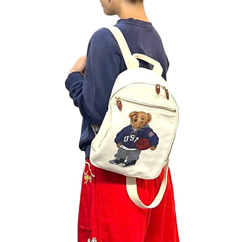 Polo Ralph Lauren × Ralph Lauren × Vintage Ralph Lauren Polo Bear Canvas Bagpack Size ONE SIZE - 1 Thumbnail