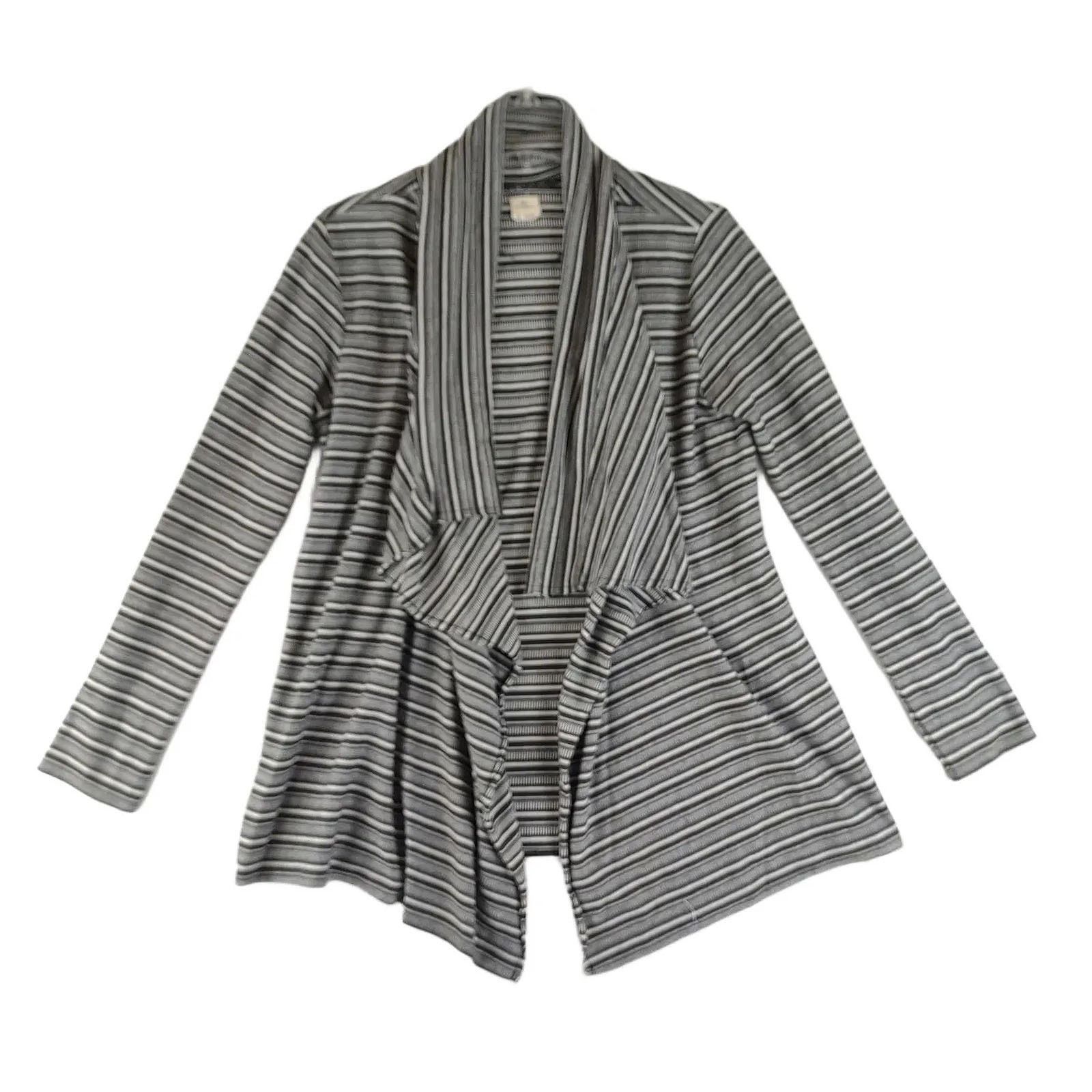 O'Neill O'NEILL Harvey Baja Stripe Open Cardigan Sweater Flyaway Top Size L / US 10 / IT 46 - 2 Thumbnail