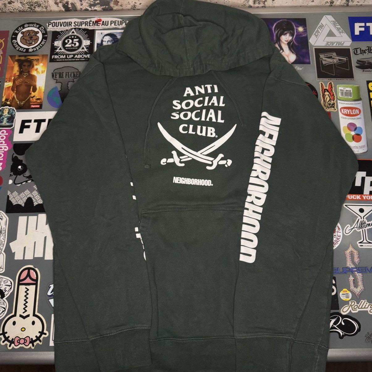 Anti Social Social Club × Neighborhood ASSC Neighborhood 6IX Green Hoodie Anti Social FW20 Sz L Size US L / EU 52-54 / 3 - 1 Thumbnail