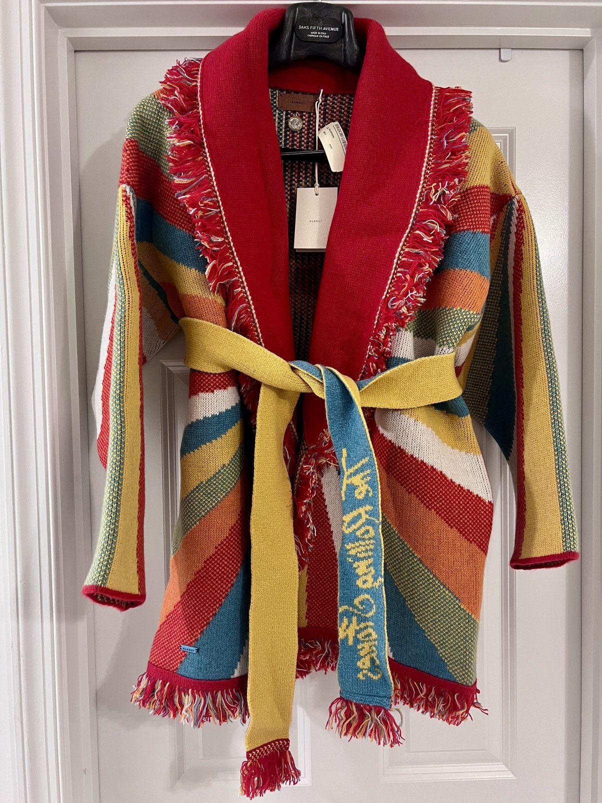 Alanui RARE $3,720 Cashmere Rolling Stones Cardigan Size ONE SIZE - 9 Thumbnail