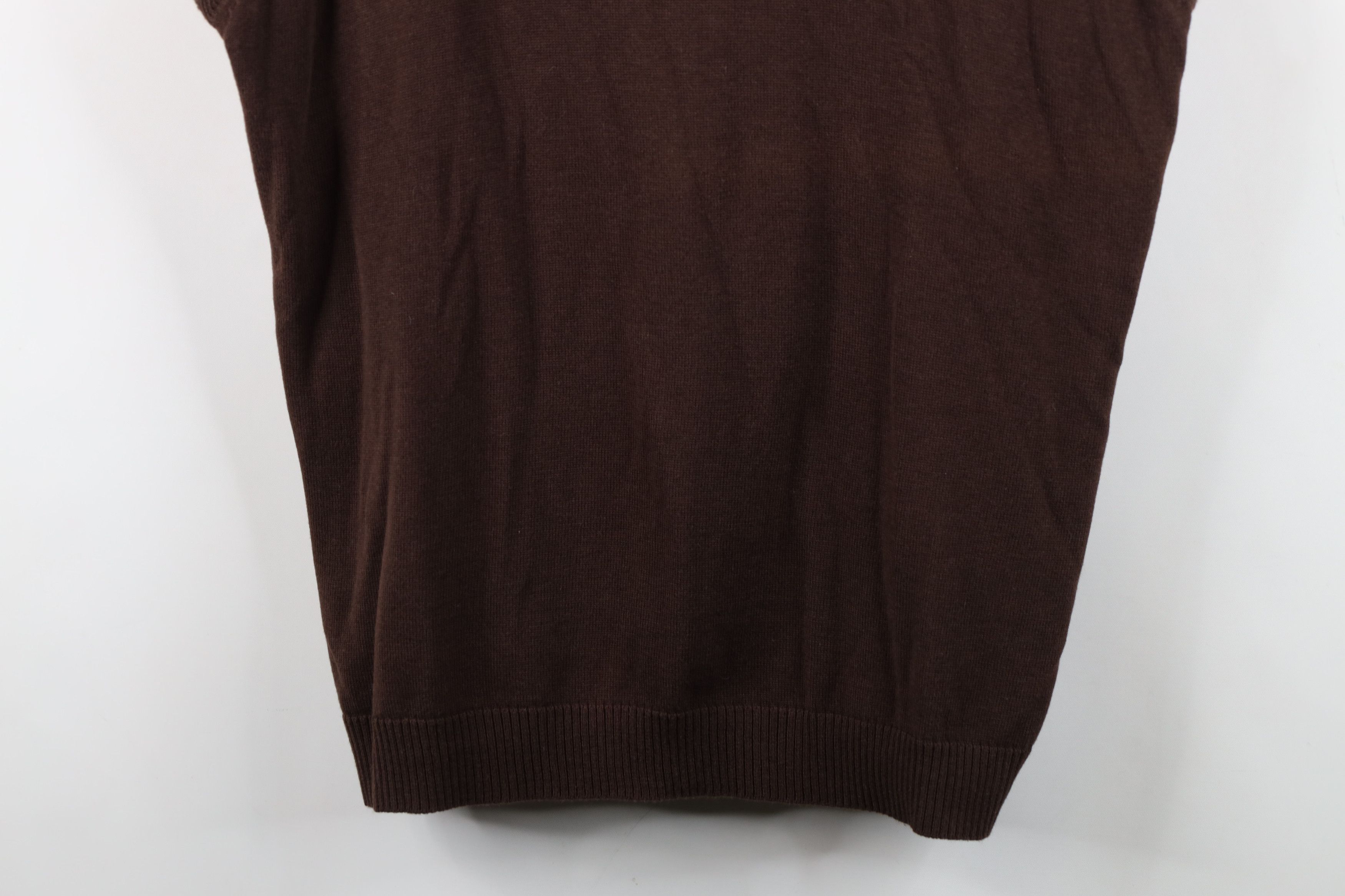 Vintage Vintage 90s Streetwear Lightweight Knit Sweater Vest Brown Size US L / EU 52-54 / 3 - 3 Thumbnail