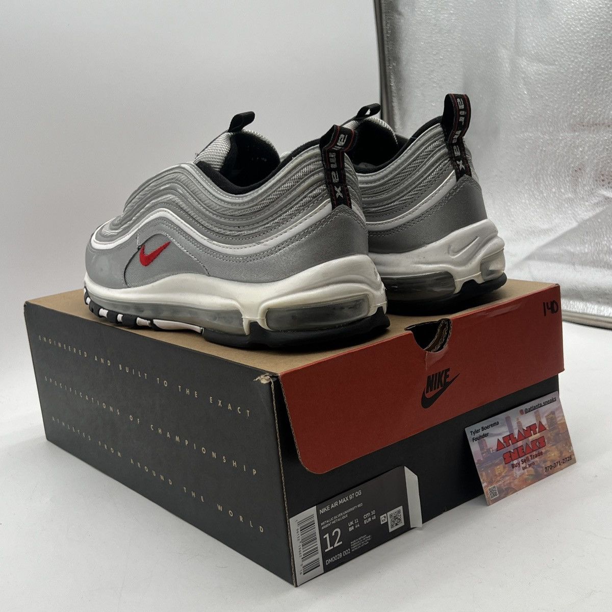 Nike Air max 97 silver bullet Size US 12 / EU 45 - 4 Thumbnail