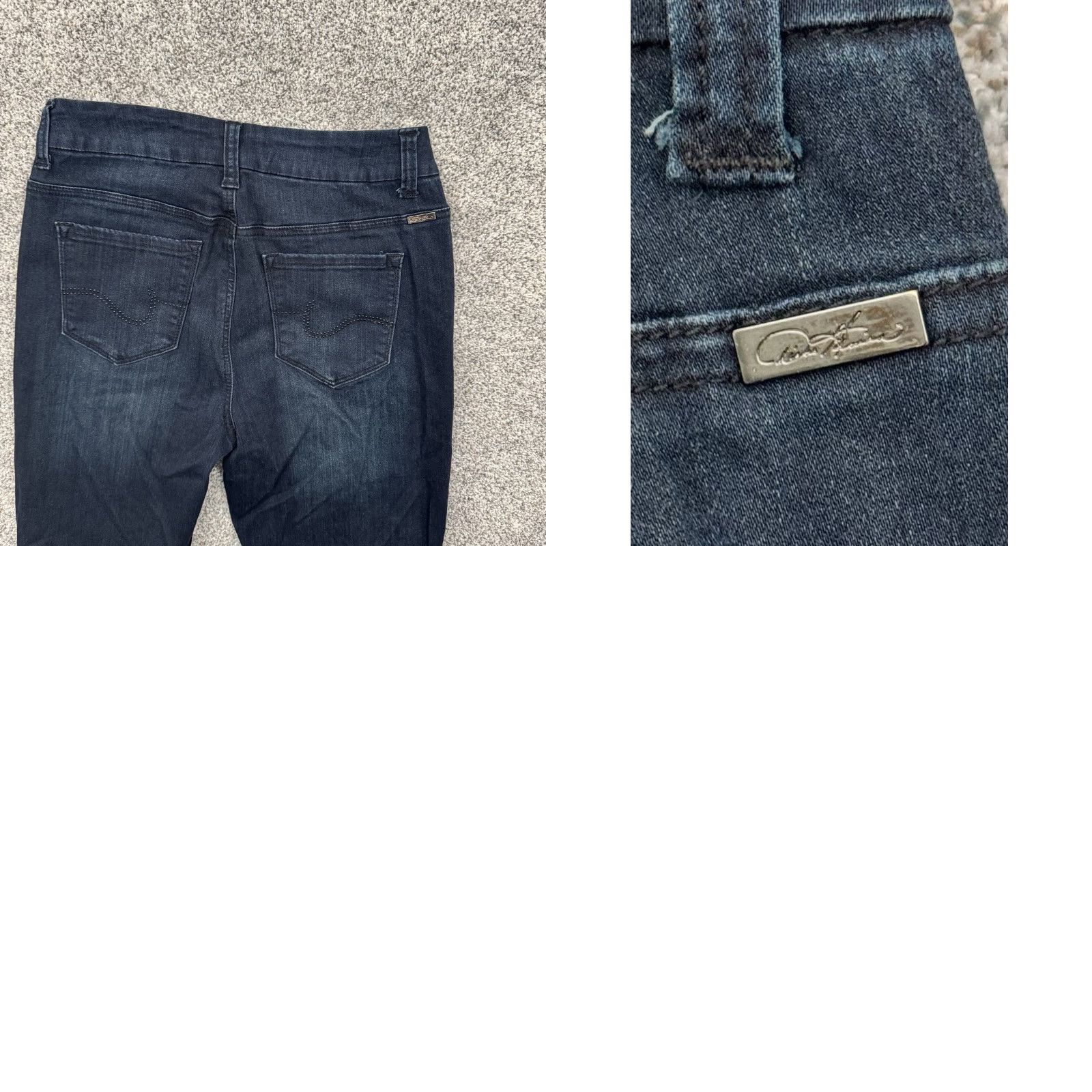 Vintage Diane Gilman Legging Jeans Womens 0 US 2 Denim Straight Black Dark Office Chic Streetwear 2010s Womens Size 25" / US 0 / IT 36 - 9 Thumbnail
