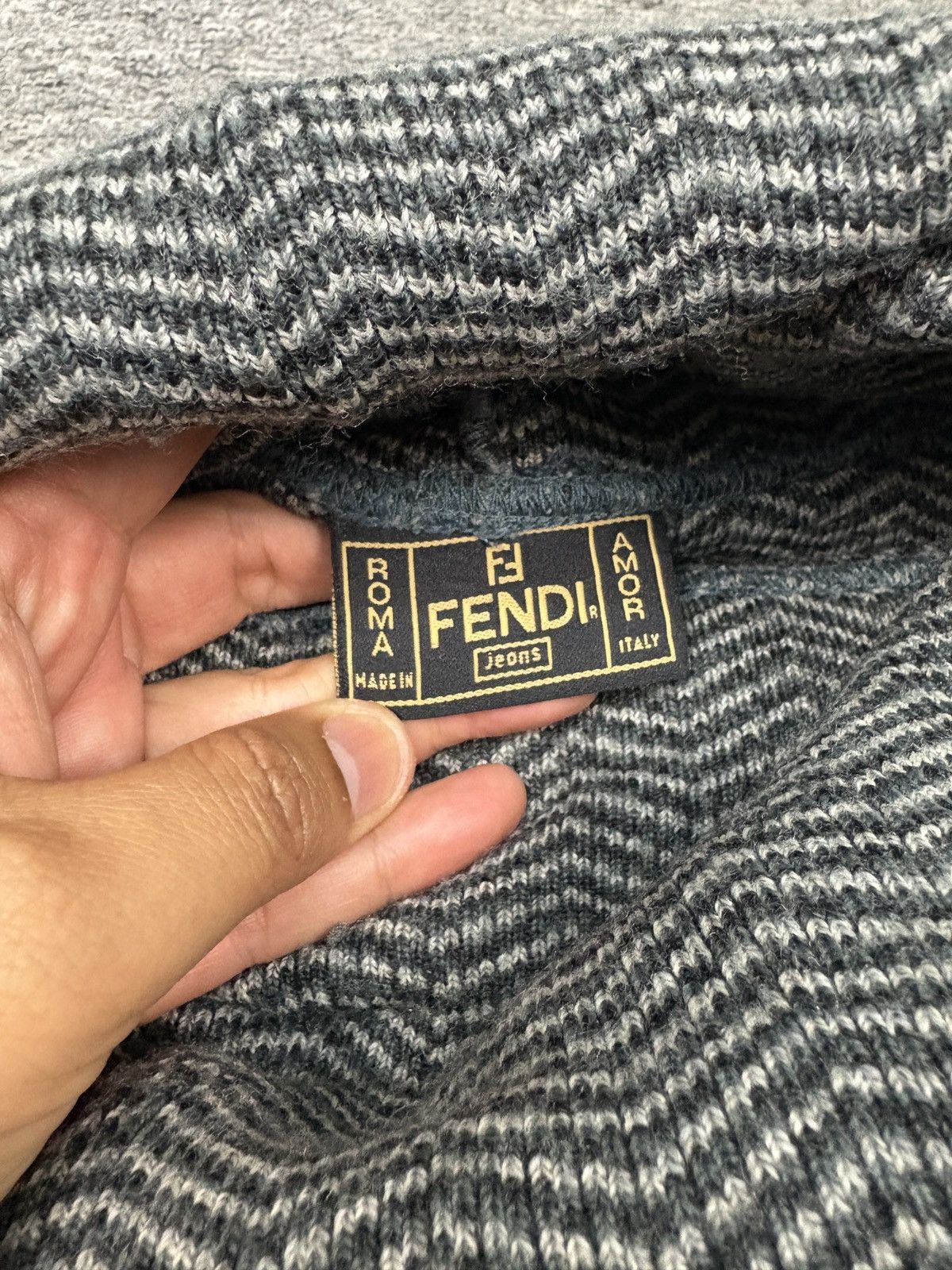 Fendi Fendi Vintage FF Big Logo Turtleneck Sweater Pullover Boxy Size US M / EU 48-50 / 2 - 4 Thumbnail