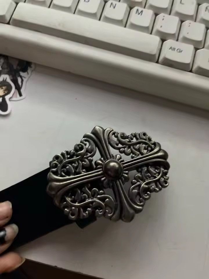 Japanese Brand Black studded cross belt Size 34 - 3 Thumbnail