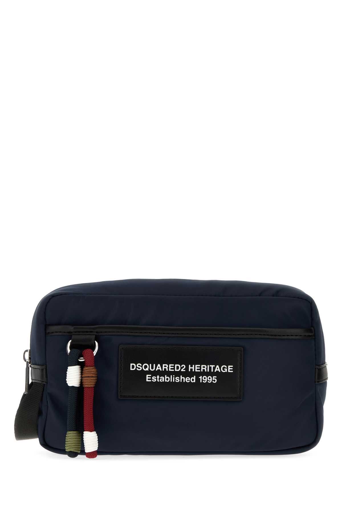 Dsquared2 Navy Blue Fabric Beauty Case Size ONE SIZE - 1 Thumbnail