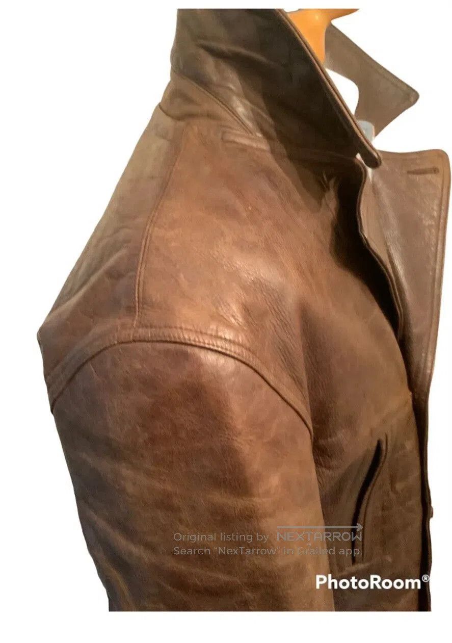 RRL Ralph Lauren vintage rrl leather parka with plaid lining. Size US M / EU 48-50 / 2 - 5 Thumbnail