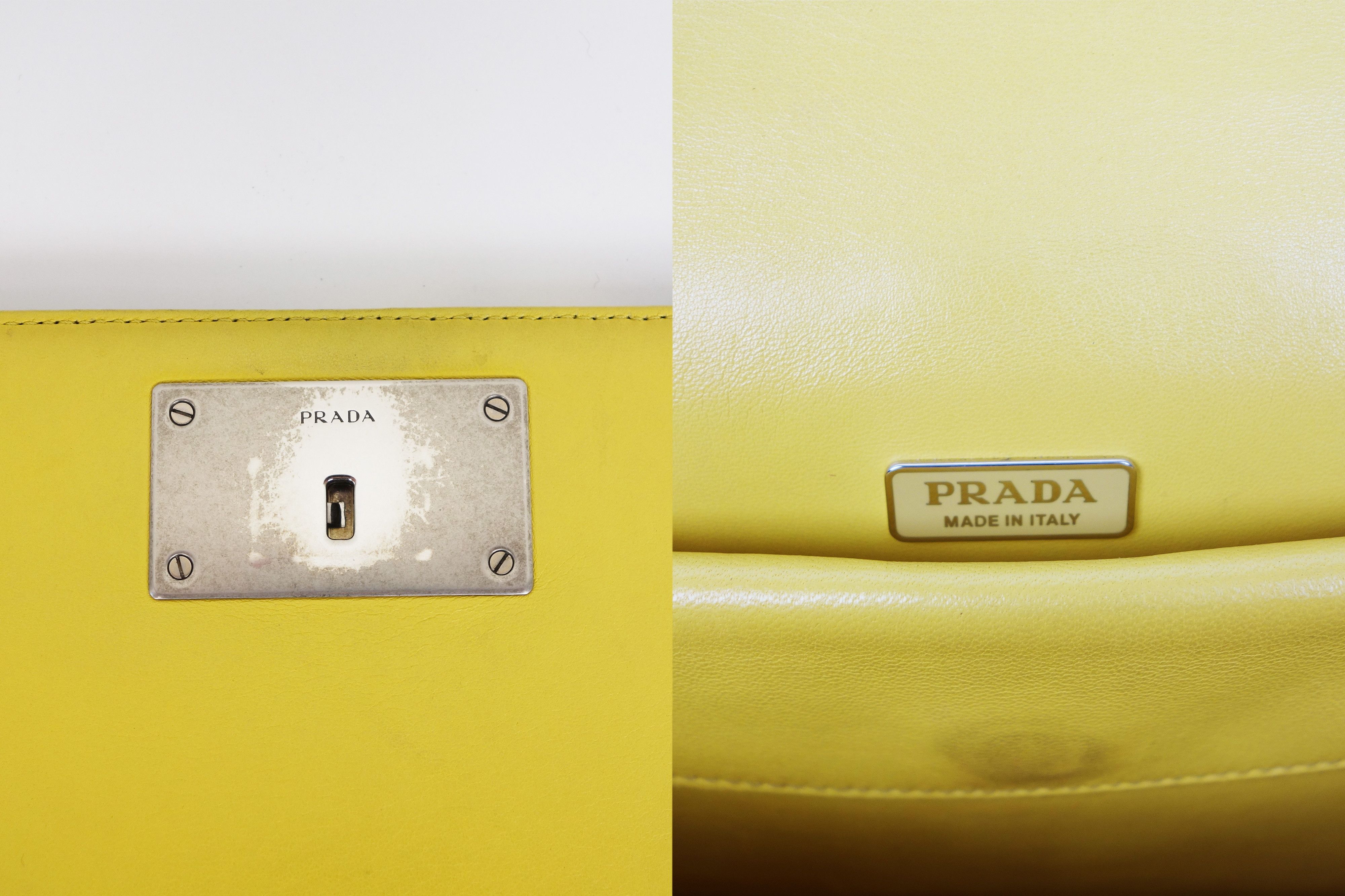 Prada Prada Eyes Print Vitello Daino Lock Flap Bag 2016 Leather Size ONE SIZE - 7 Thumbnail