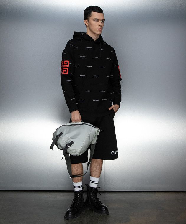 Givenchy Black All Over Jacquard Logo Oversized Hoodie Size US S / EU 44-46 / 1 - 3 Thumbnail