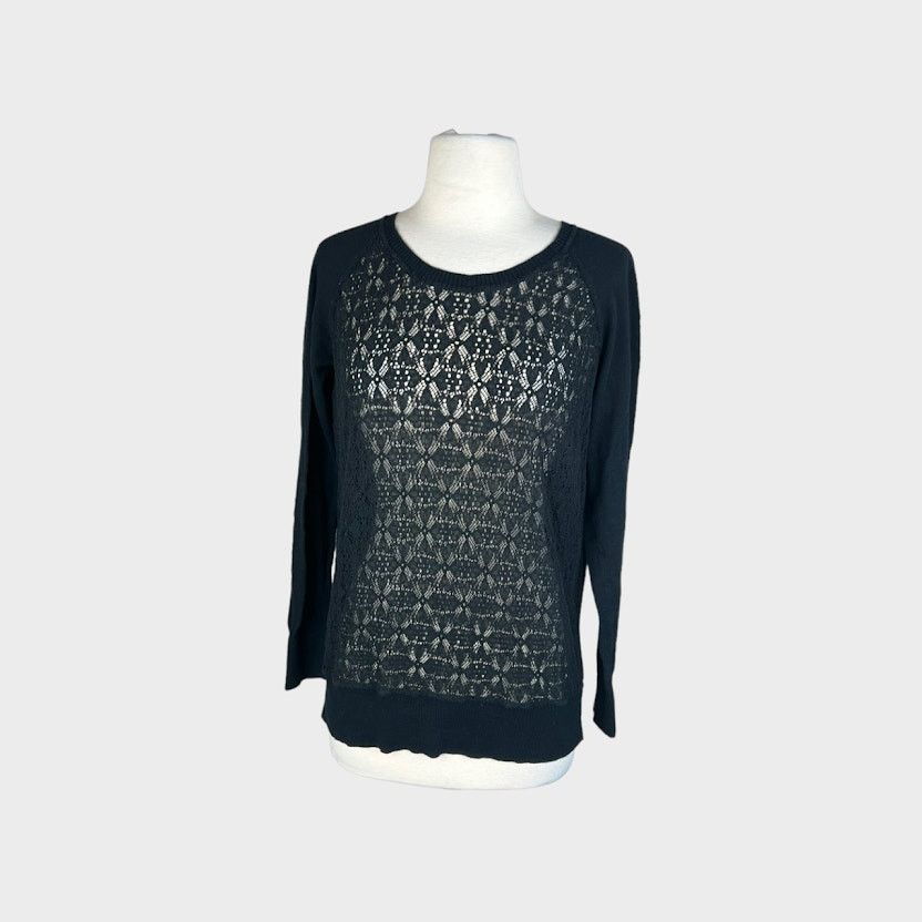 Target Basics Mossimo Supply Co | Women's Lace Front Sweater | Large Size L / US 10 / IT 46 - 2 Thumbnail