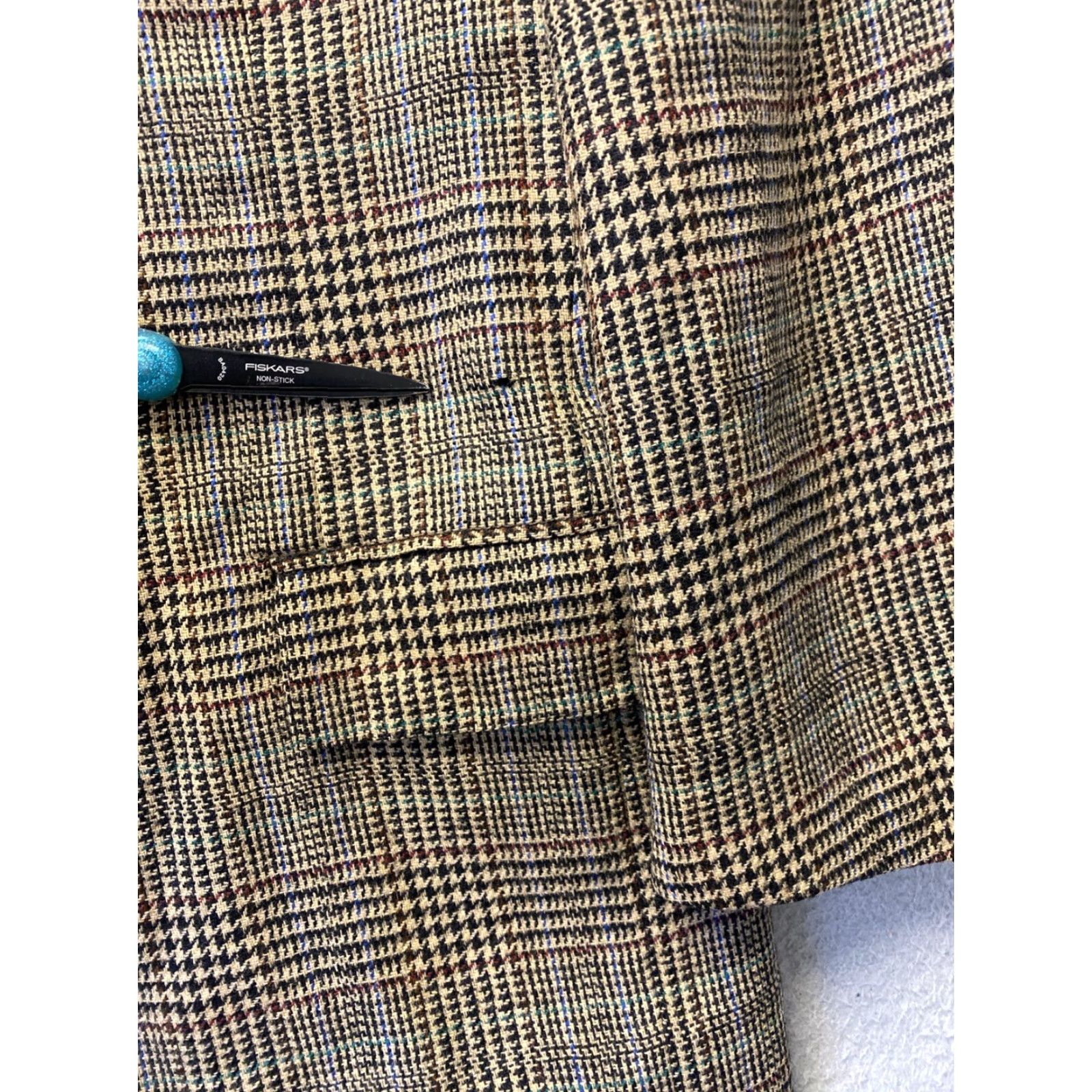 Polo Ralph Lauren VINTAGE Polo Ralph Lauren Men's Blazer Sport Coat 40 Brown Plaid Wool Single-Breasted 2-Button Classic Size US L / EU 52-54 / 3 - 3 Thumbnail