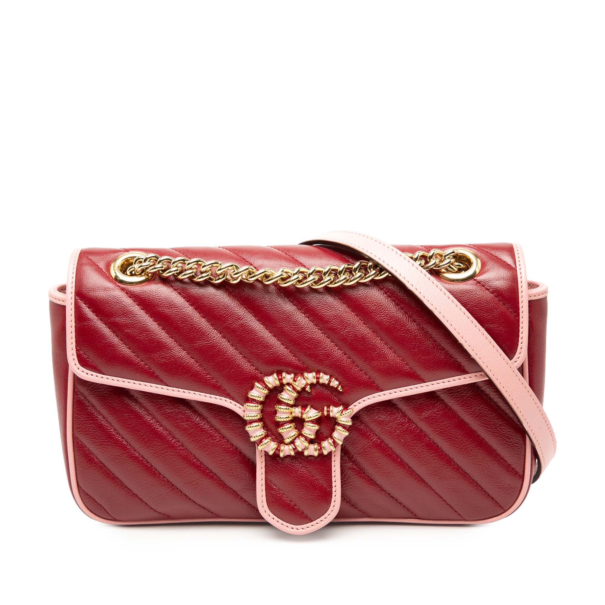 Gucci Medium GG Marmont Matelasse Diagonal Leather Torchon Shoulder Bag Size ONE SIZE - 1 Thumbnail